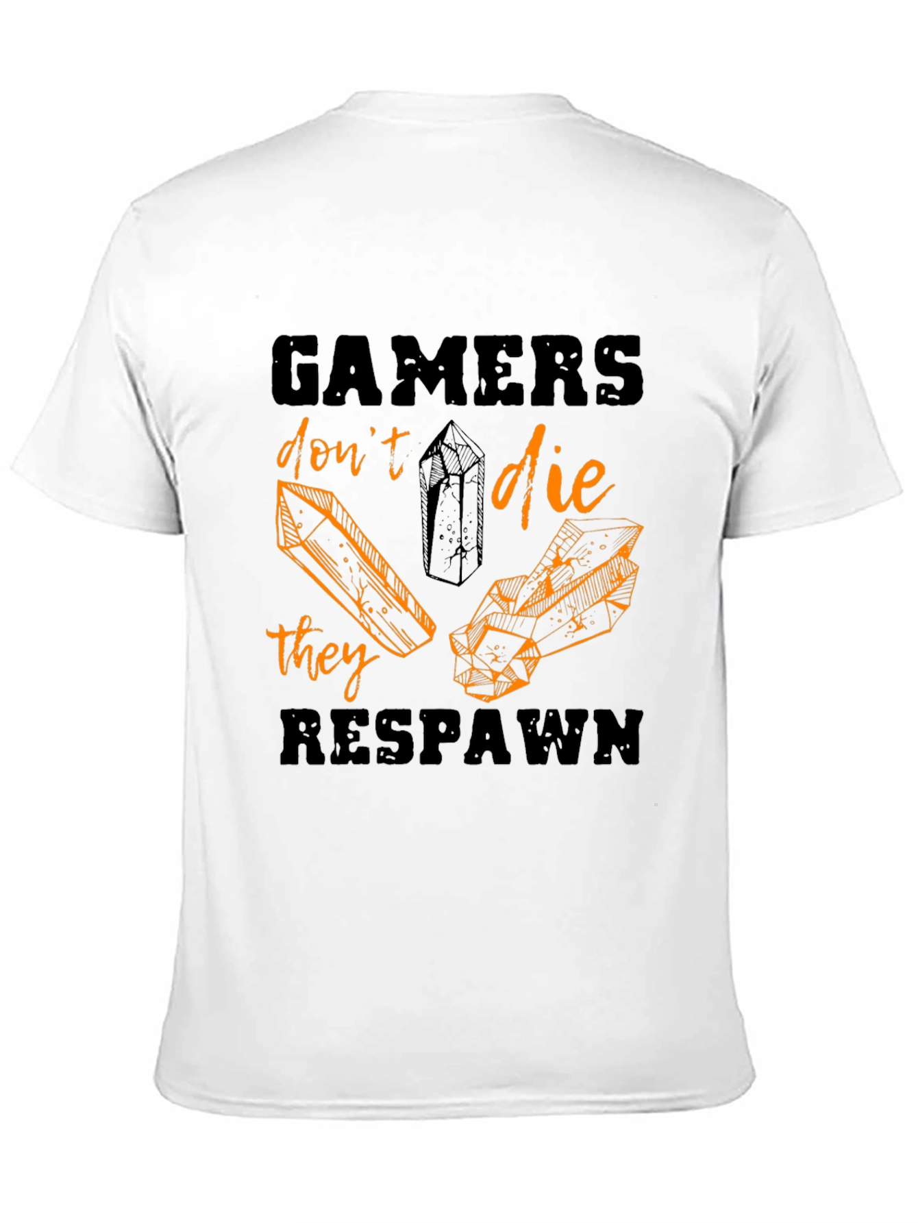 Gamers Dont Die They Respawn Black T-Shirt
