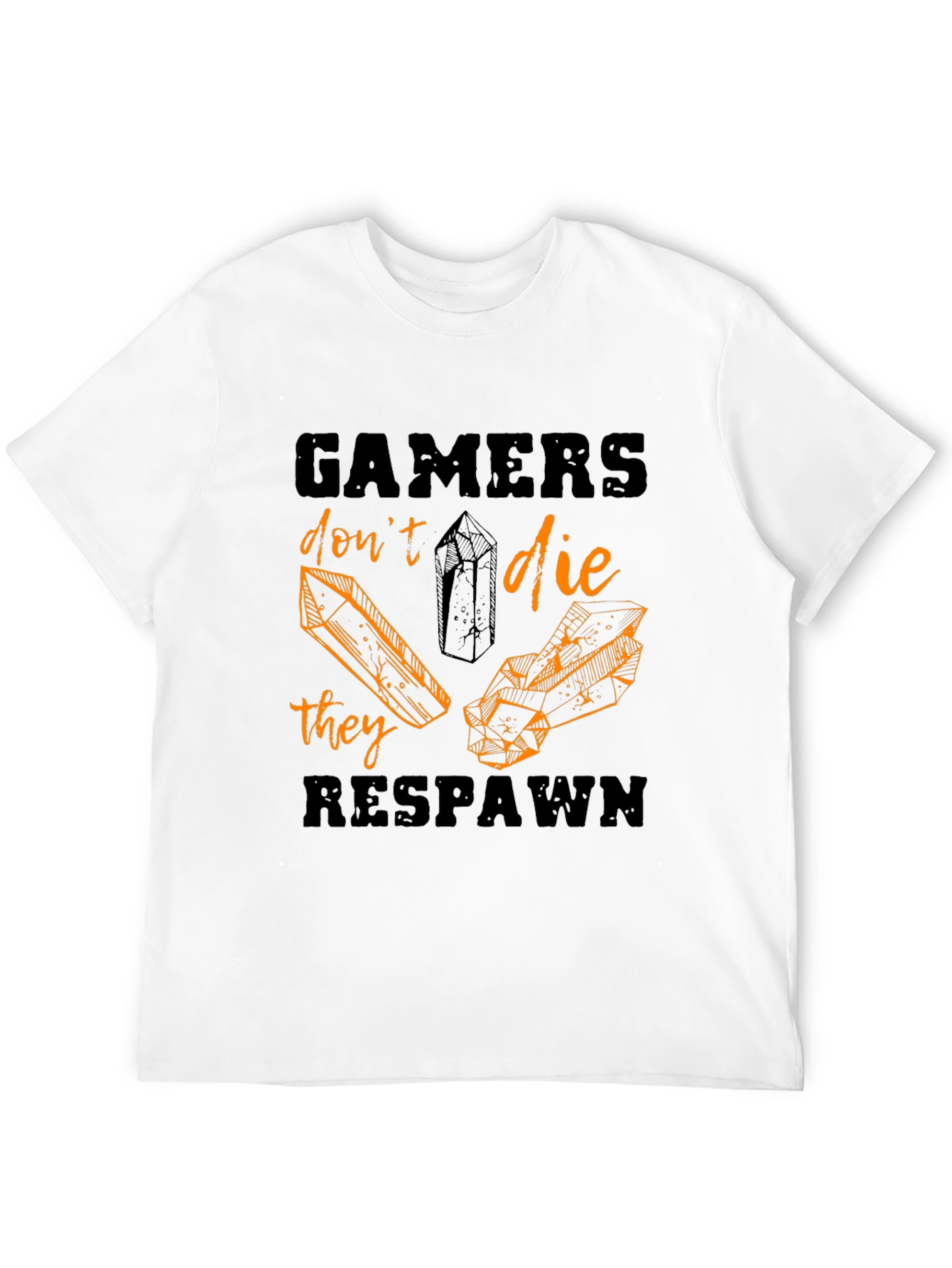 Gamers Dont Die They Respawn Black T-Shirt