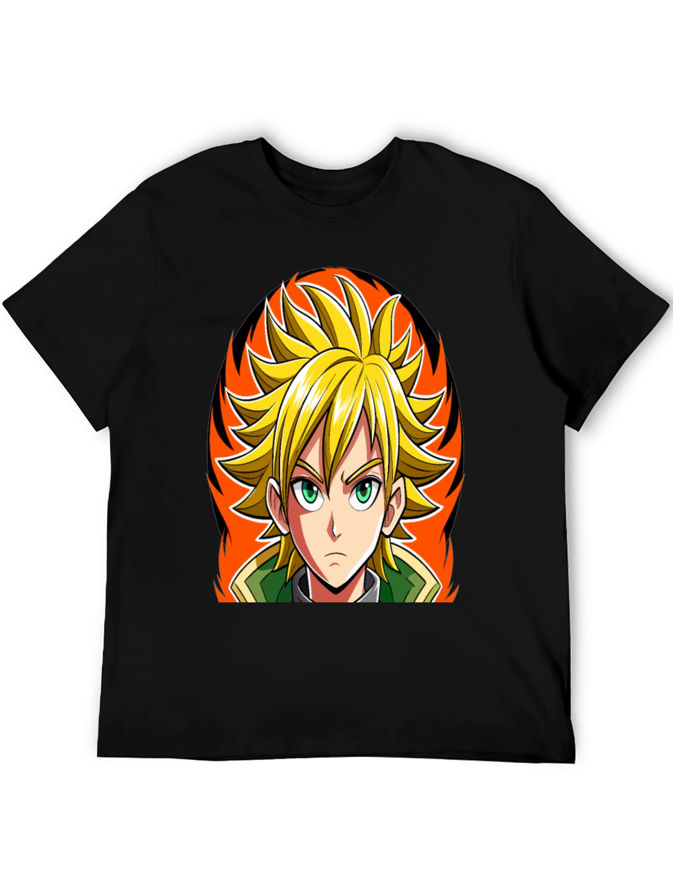 Anime Character Graphic Black T-Shirt