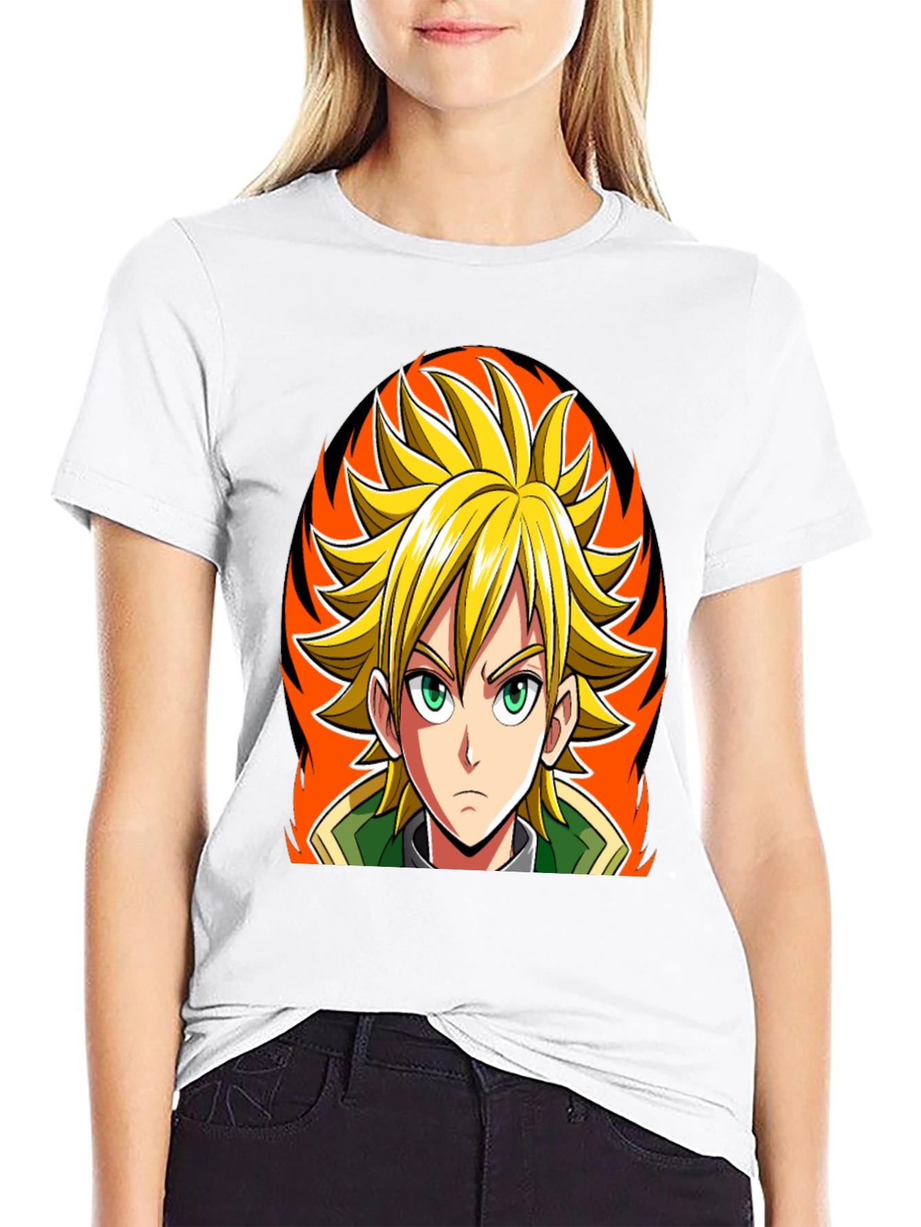 Anime Character Graphic Black T-Shirt