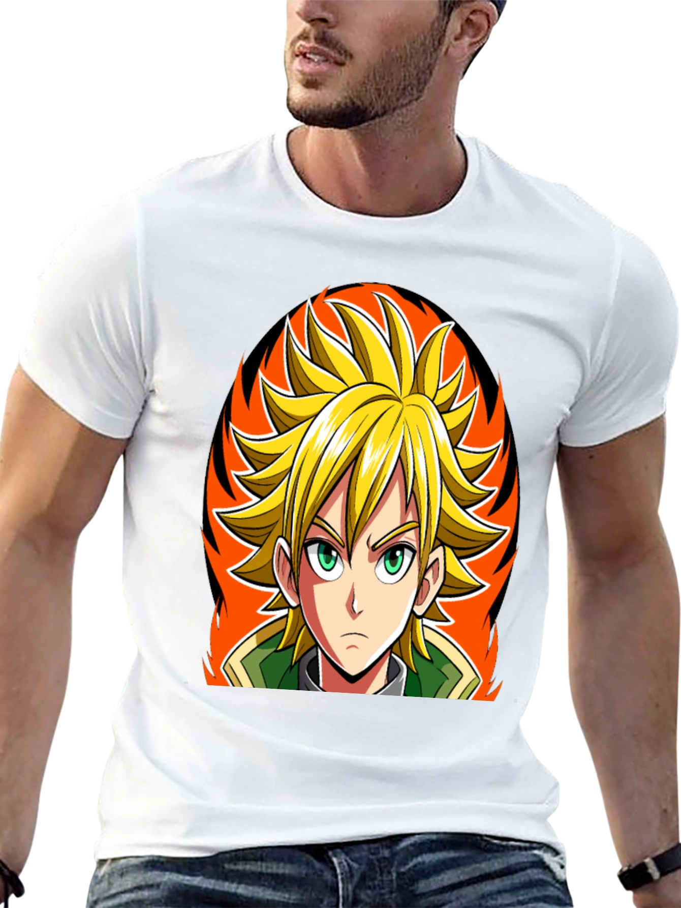 Anime Character Graphic Black T-Shirt