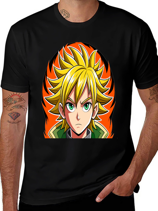 Anime Character Graphic Black T-Shirt