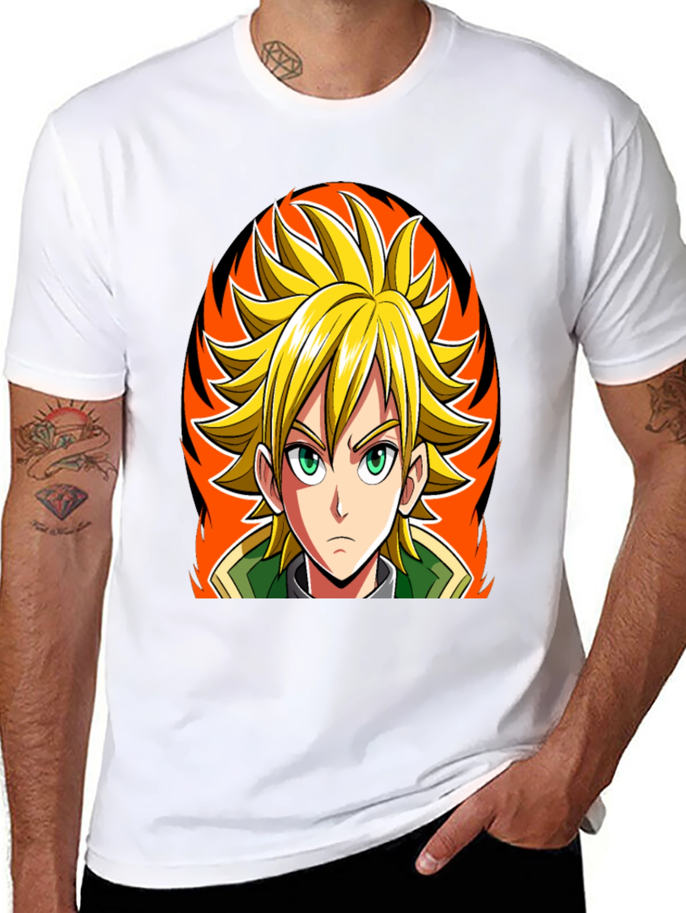 Anime Character Graphic Black T-Shirt