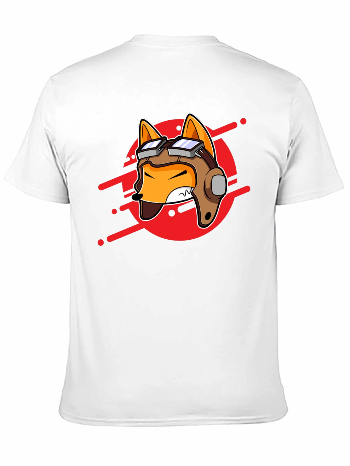 Pilot Fox Graphic Tee - Cool Cartoon T-Shirt