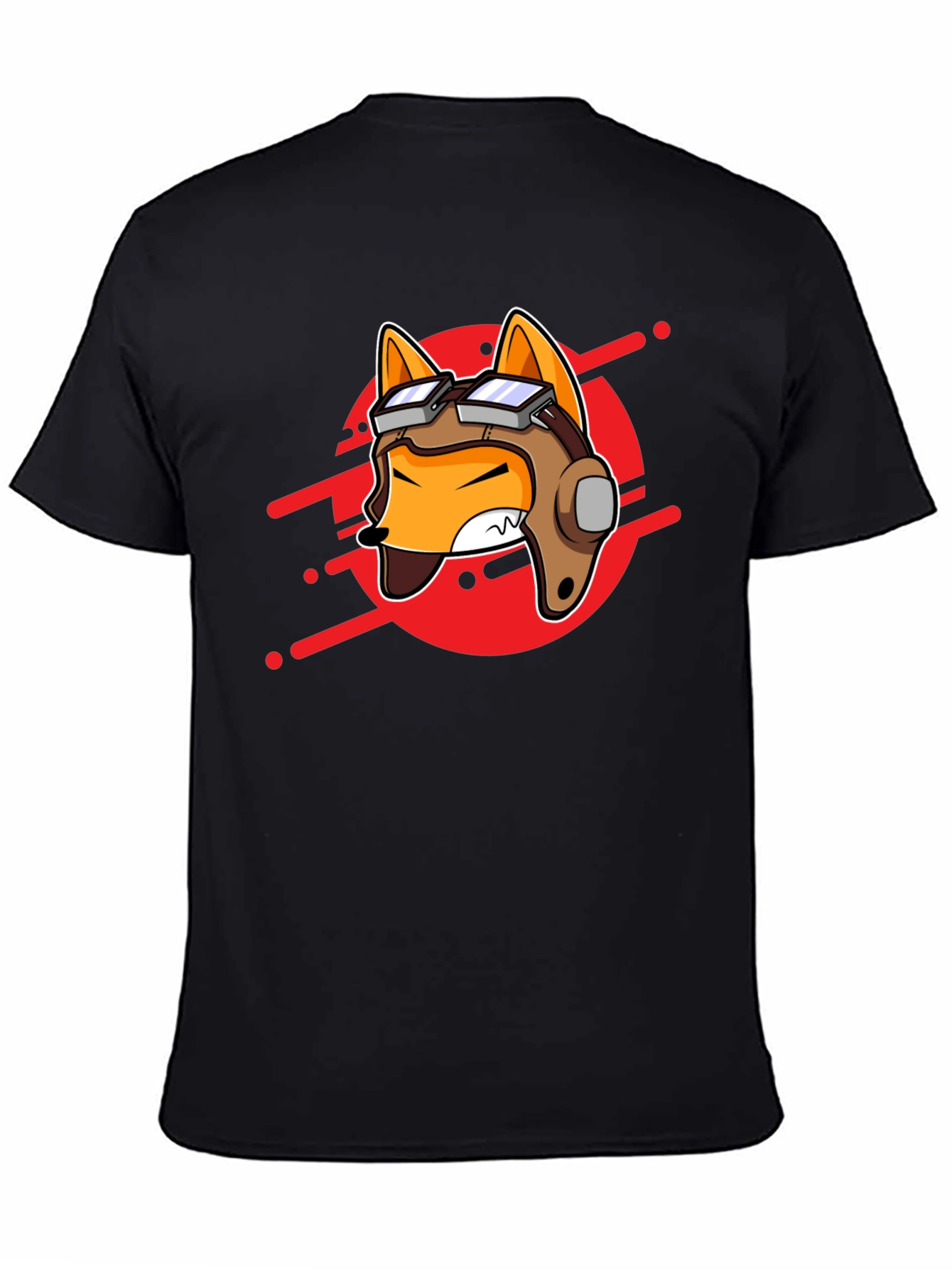Pilot Fox Graphic Tee - Cool Cartoon T-Shirt