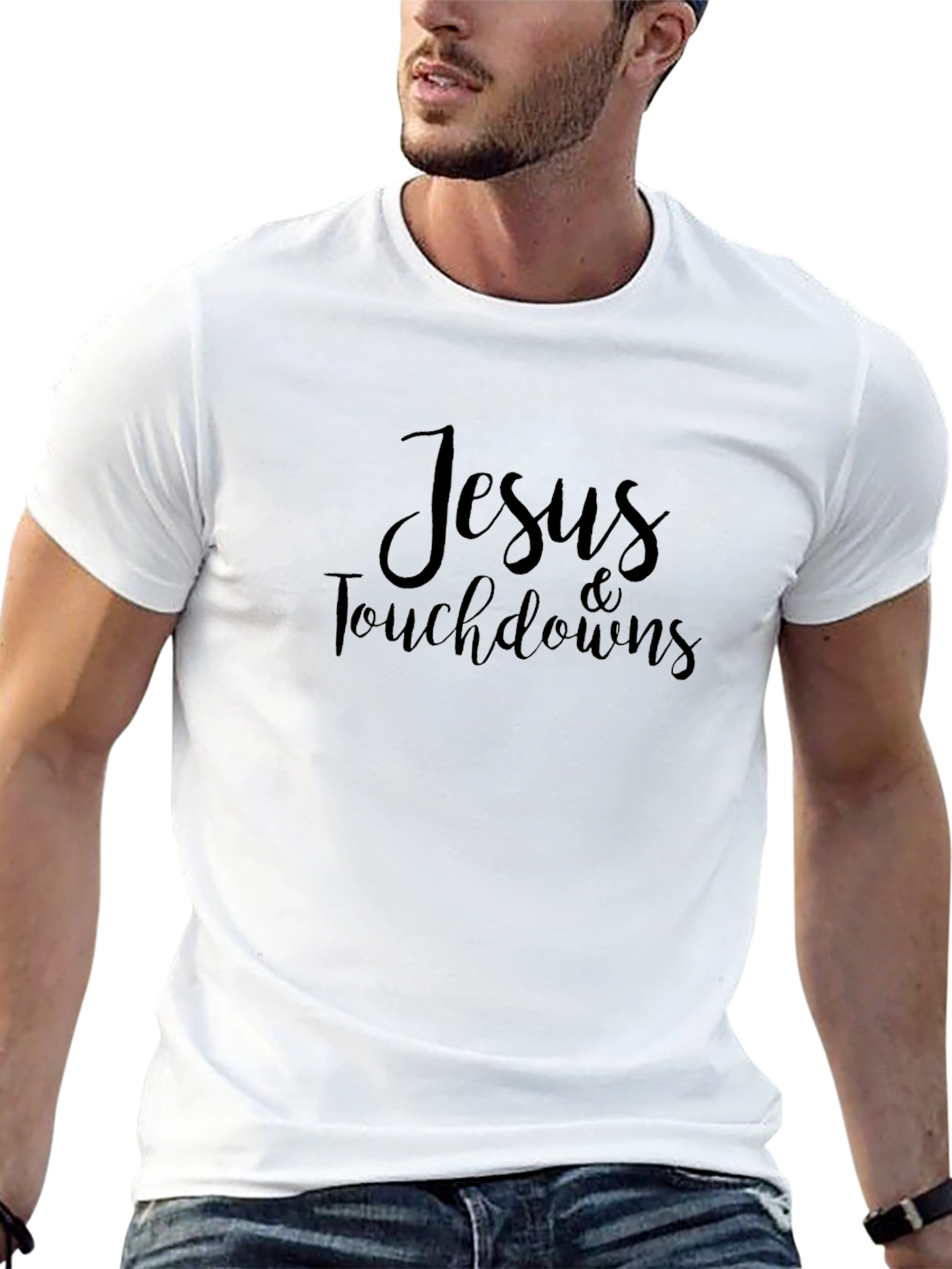 Jesus & Touchdowns Black Graphic Tee