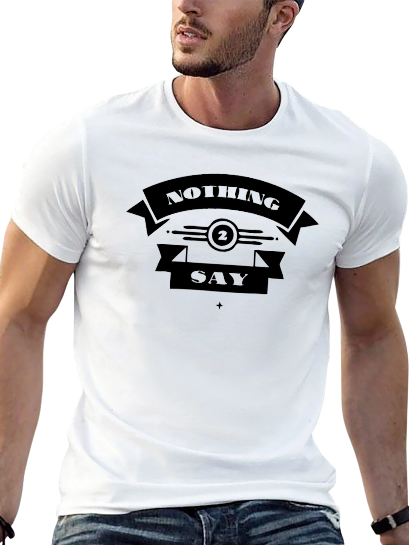 Nothing 2 Say Black Graphic T-Shirt