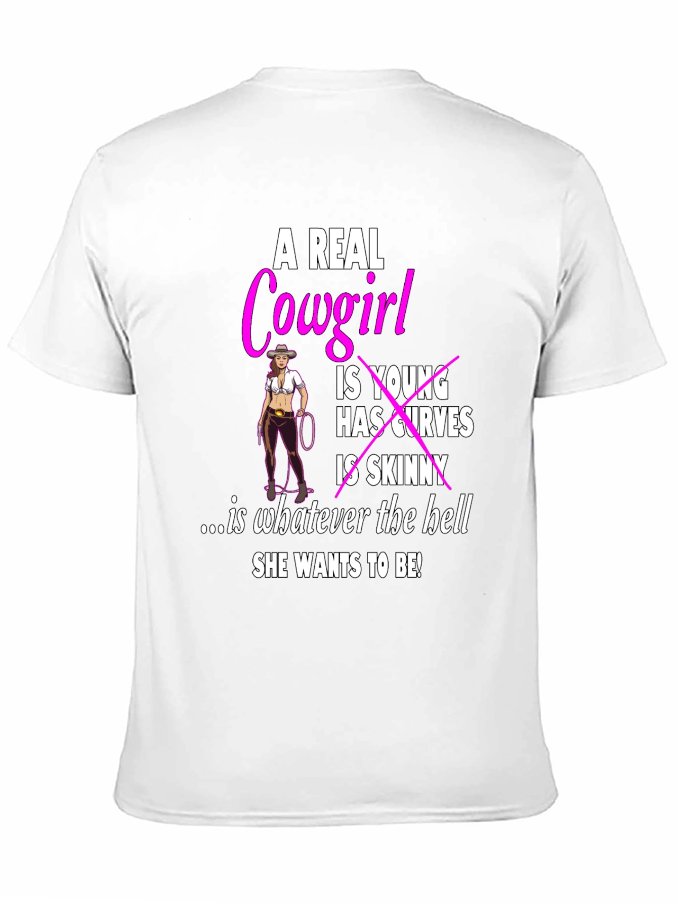A Real Cowgirl T-Shirt - Curves Western Style