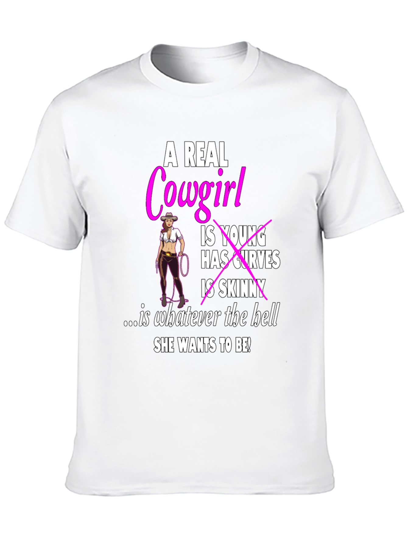 A Real Cowgirl T-Shirt - Curves Western Style
