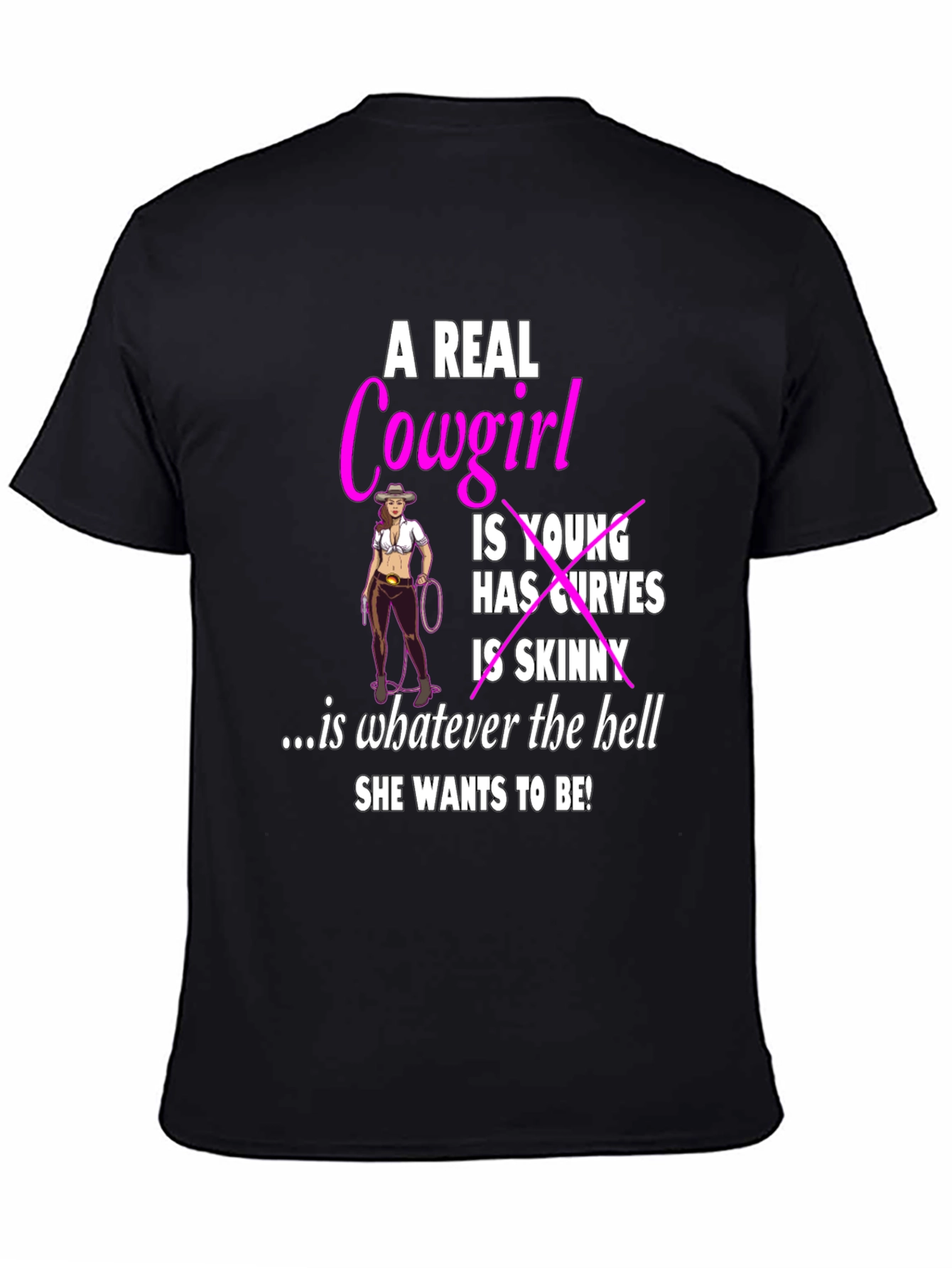 A Real Cowgirl T-Shirt - Curves Western Style