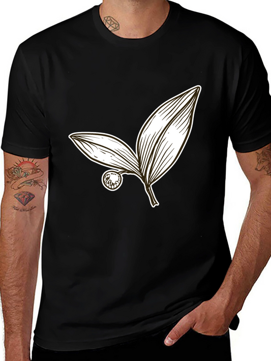 Botanical Leaf Graphic Tee - Stylish Casual Wear