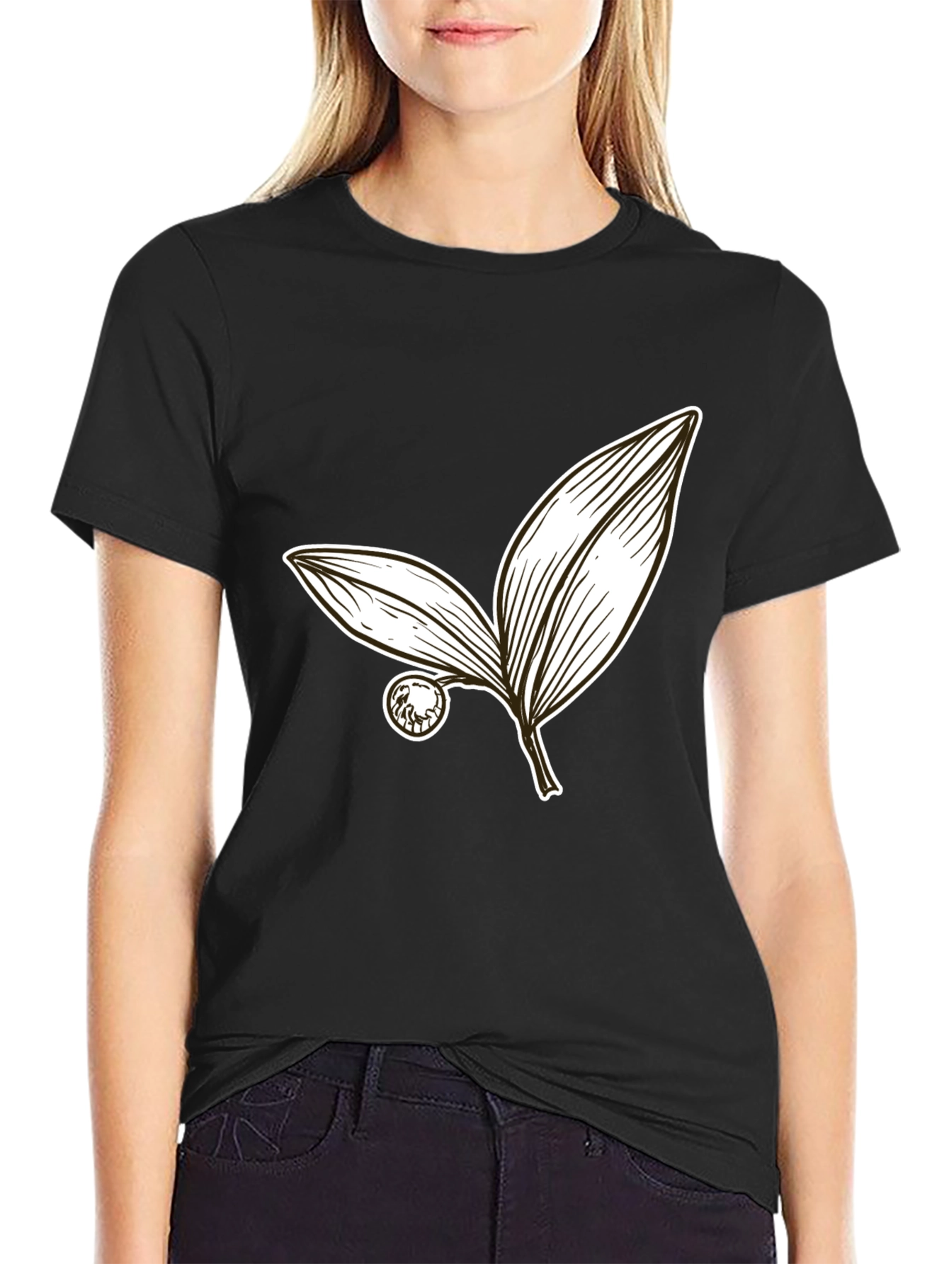 Botanical Leaf Graphic Tee - Stylish Casual Wear