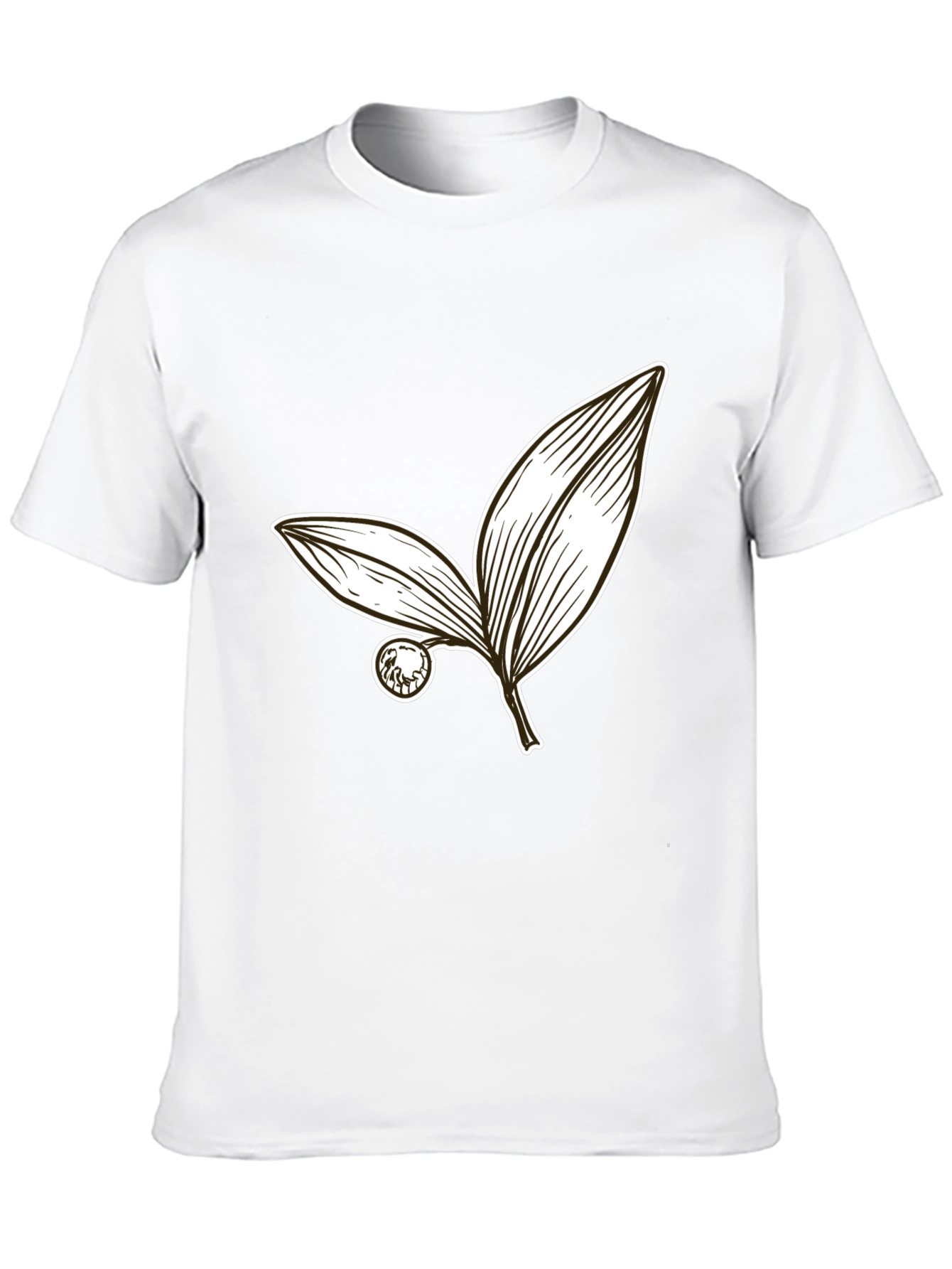 Botanical Leaf Graphic Tee - Stylish Casual Wear