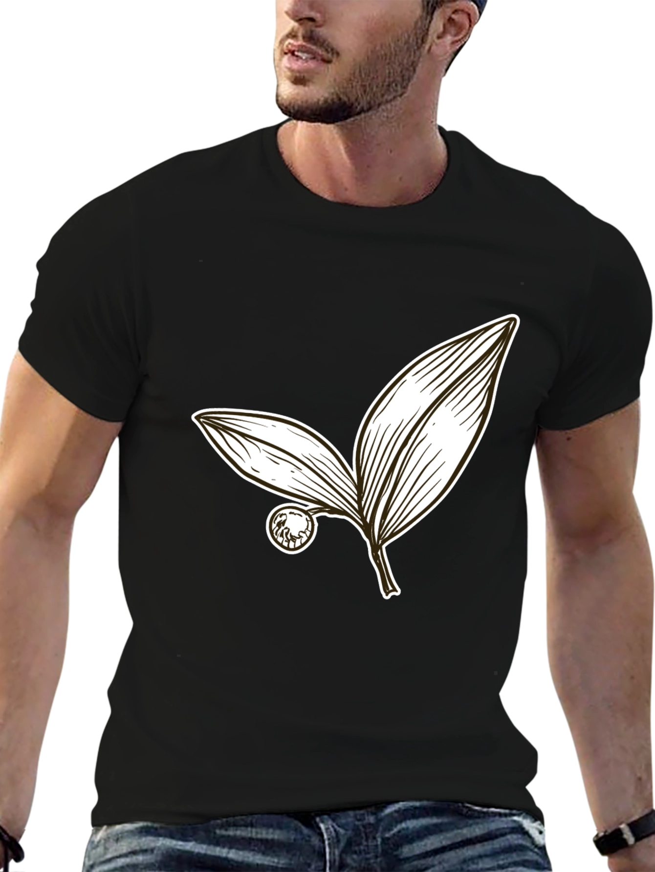 Botanical Leaf Graphic Tee - Stylish Casual Wear