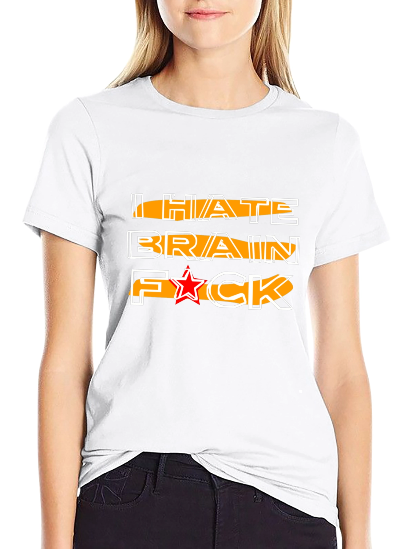 I HATE BRAIN Funny Graphic Tee