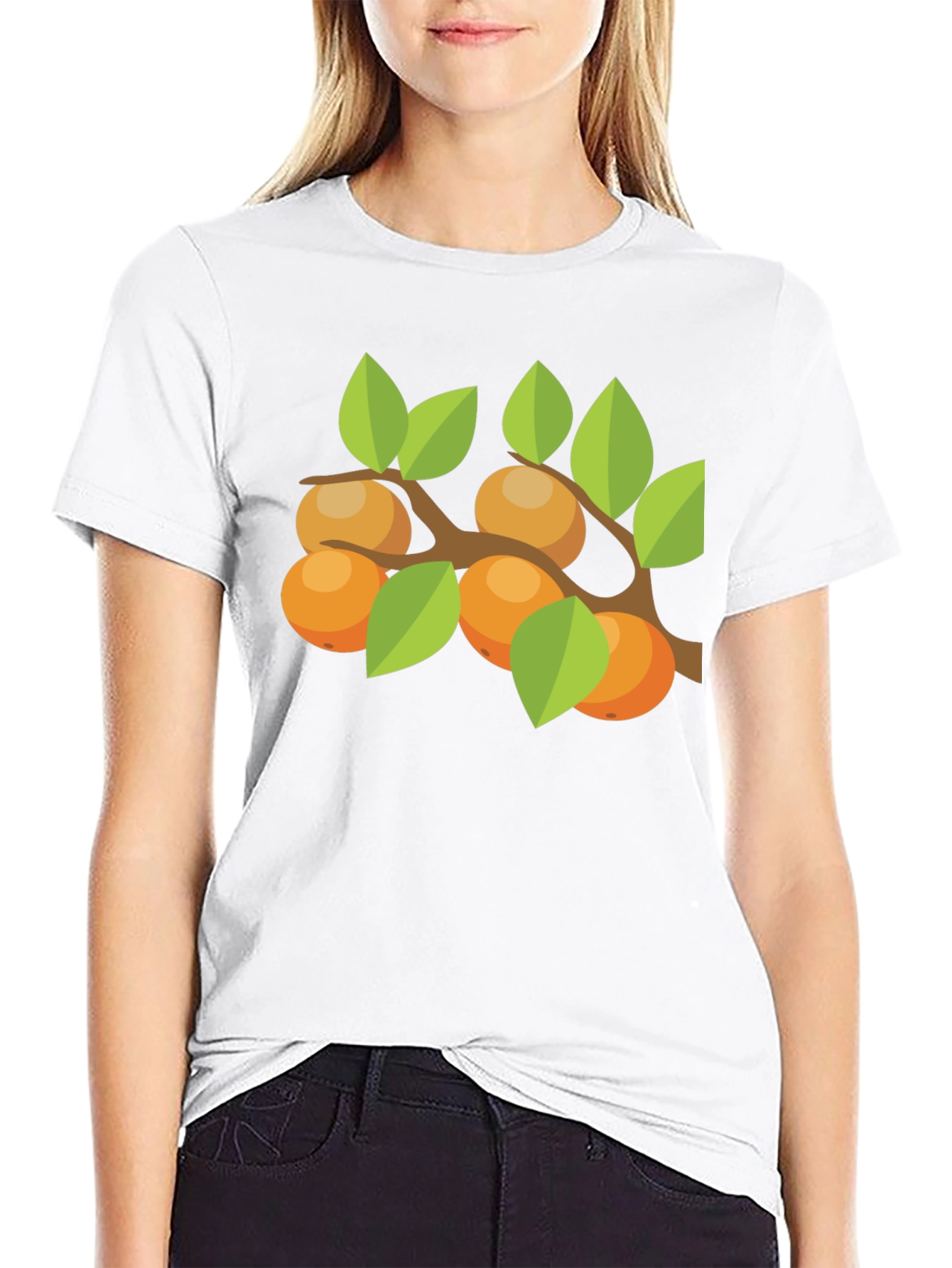 Orange Branch Graphic Tee - Casual Comfort