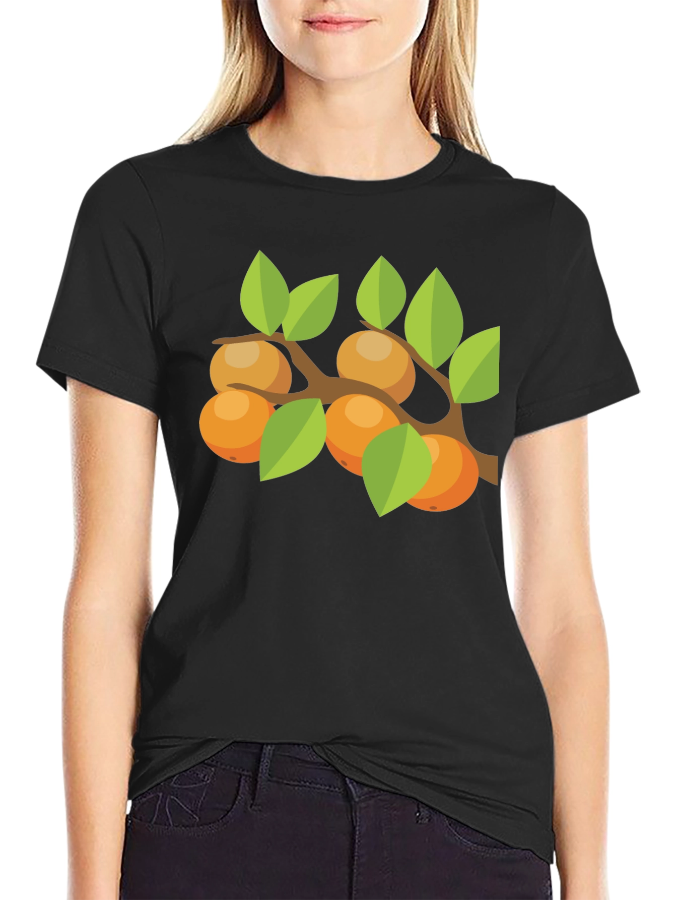 Orange Branch Graphic Tee - Casual Comfort