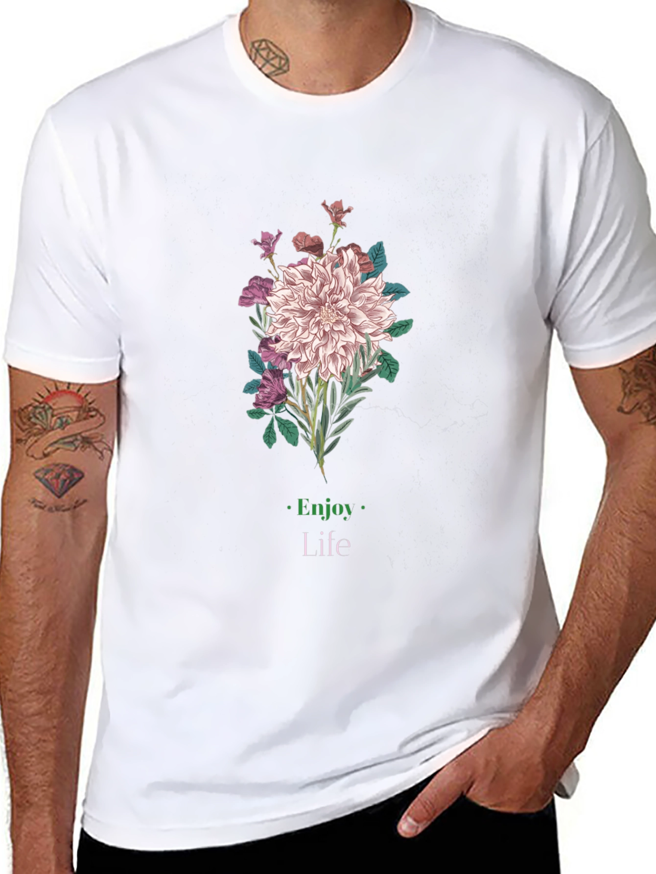 Floral Graphic Tee - Enjoy Life in Style