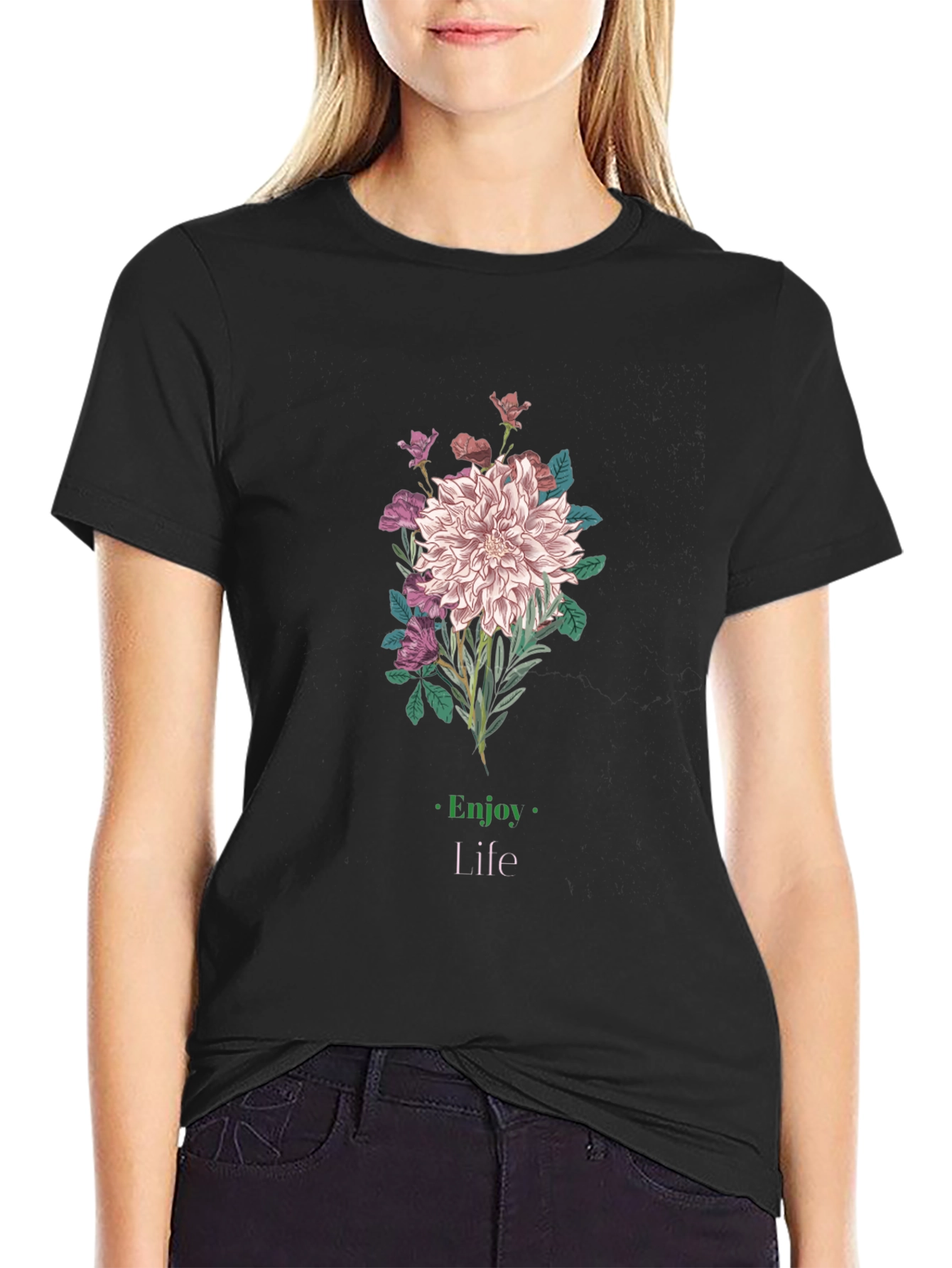 Floral Graphic Tee - Enjoy Life in Style