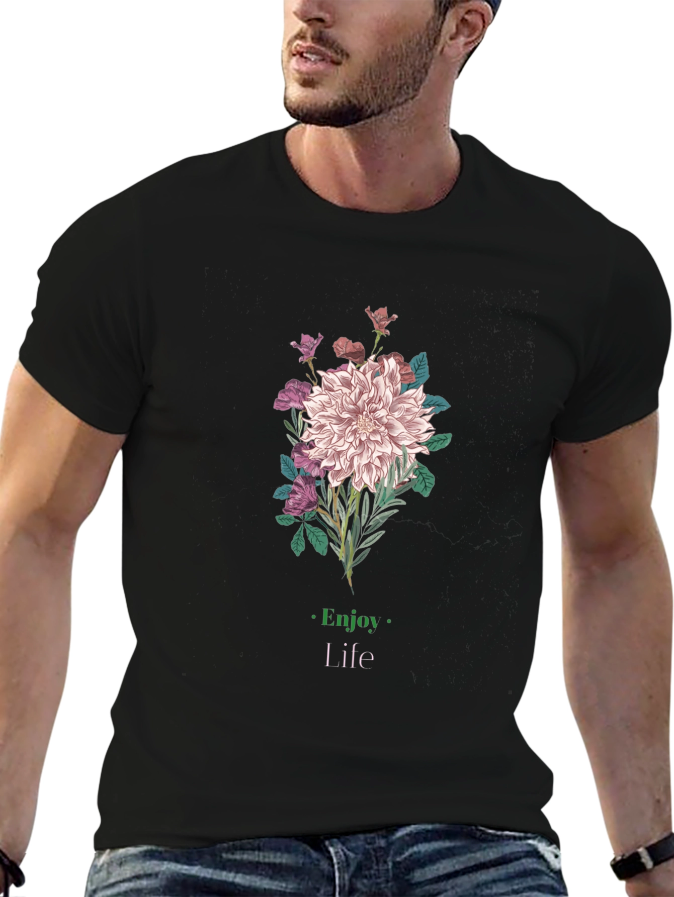 Floral Graphic Tee - Enjoy Life in Style