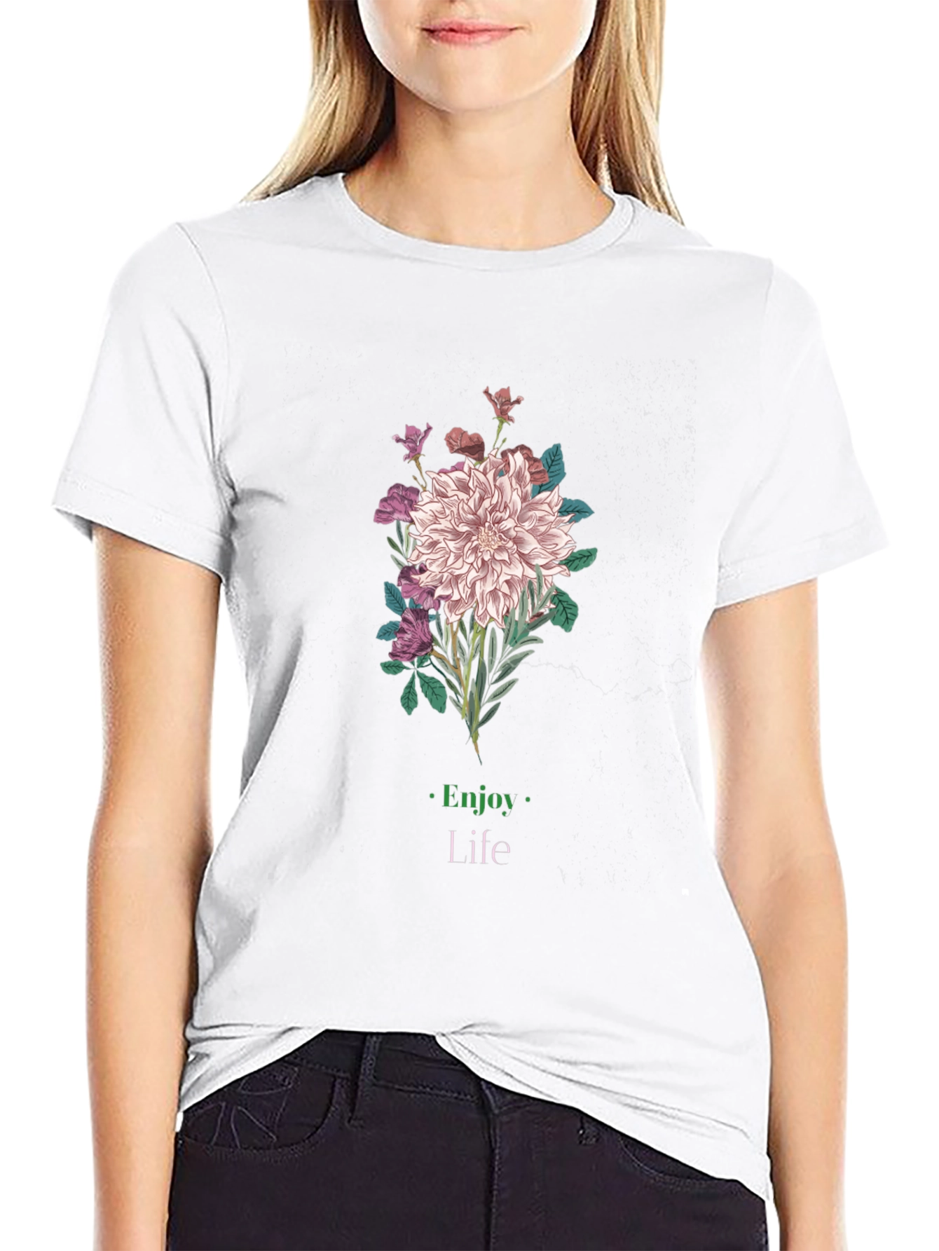 Floral Graphic Tee - Enjoy Life in Style