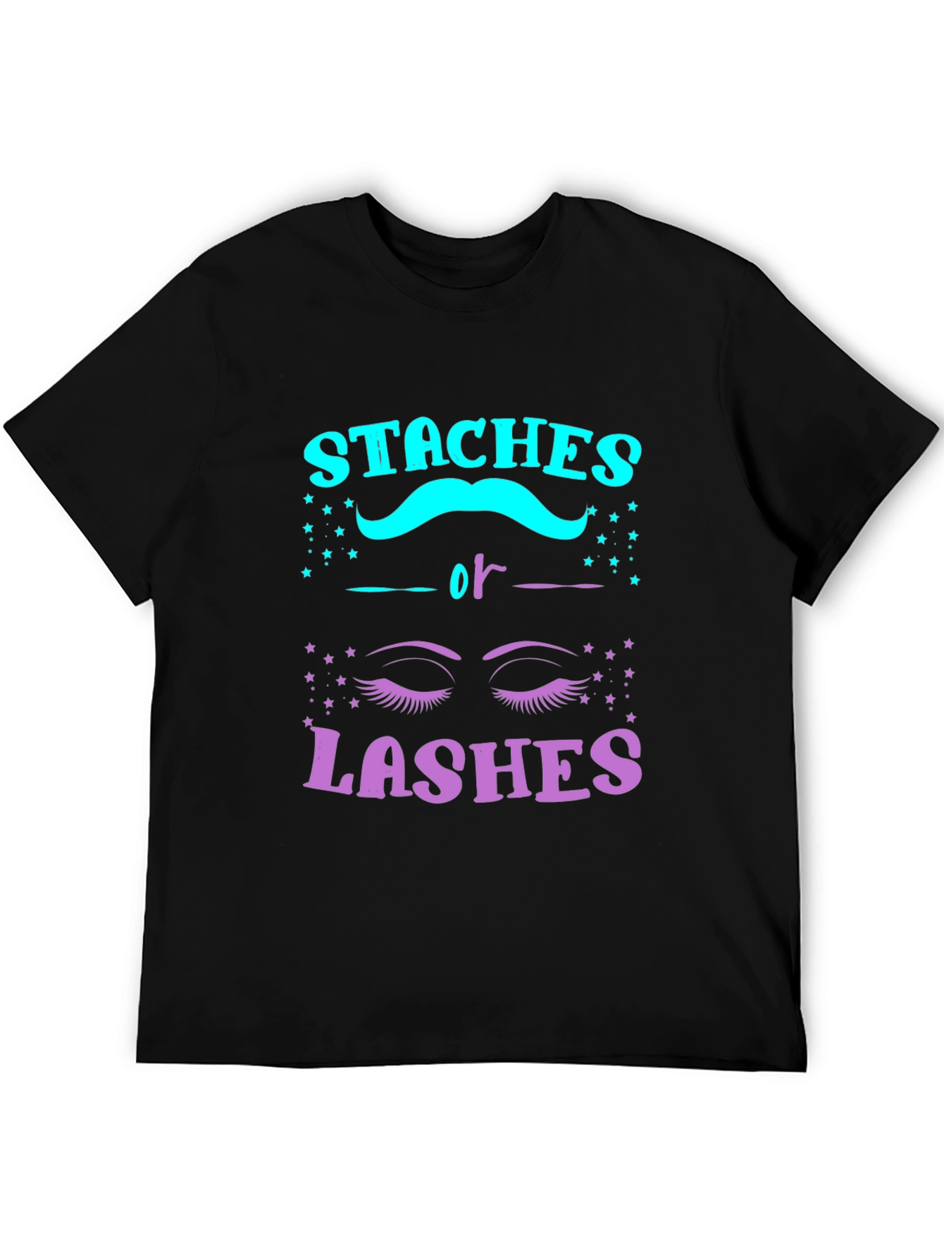 Staches or Lashes Gender Reveal T-Shirt