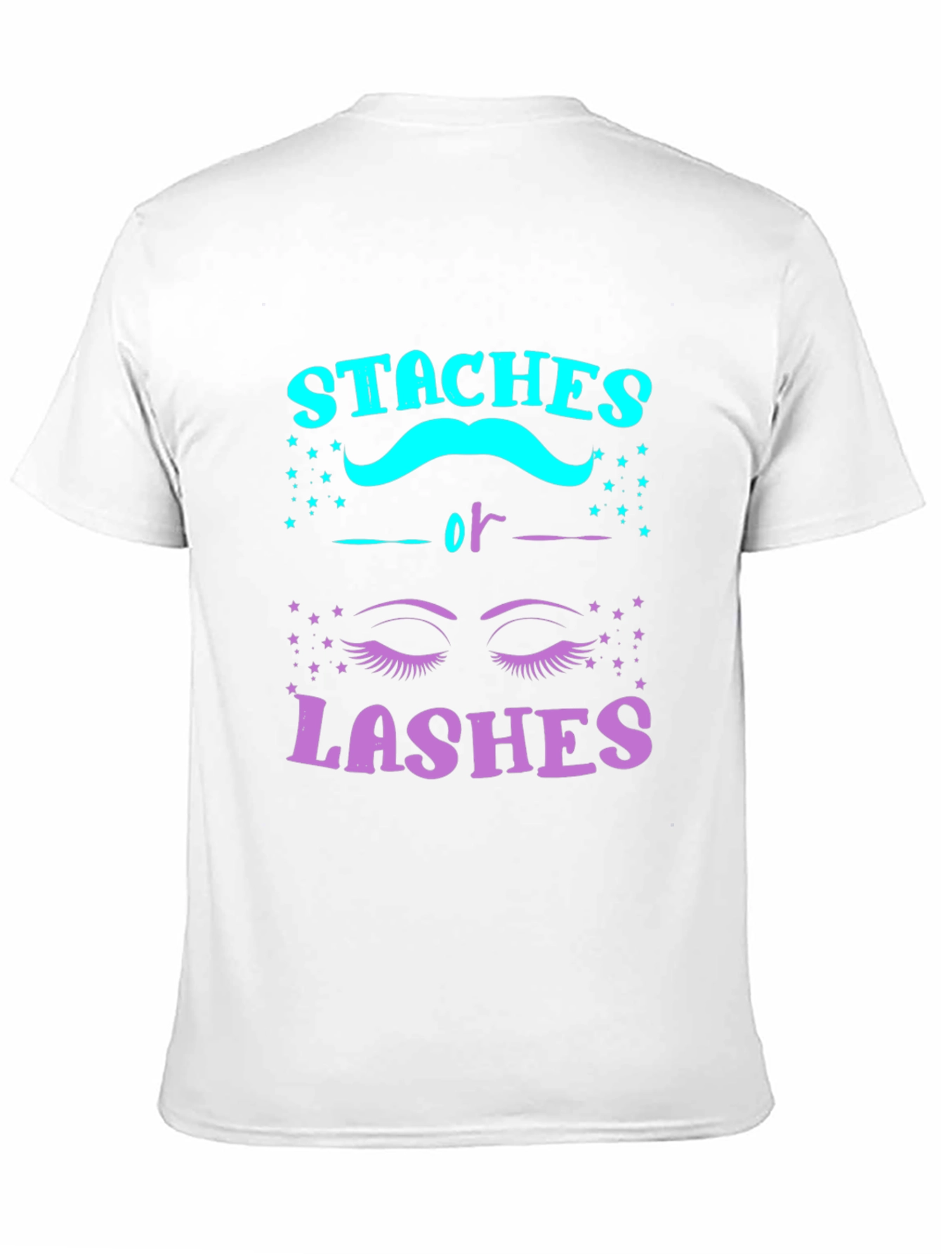 Staches or Lashes Gender Reveal T-Shirt