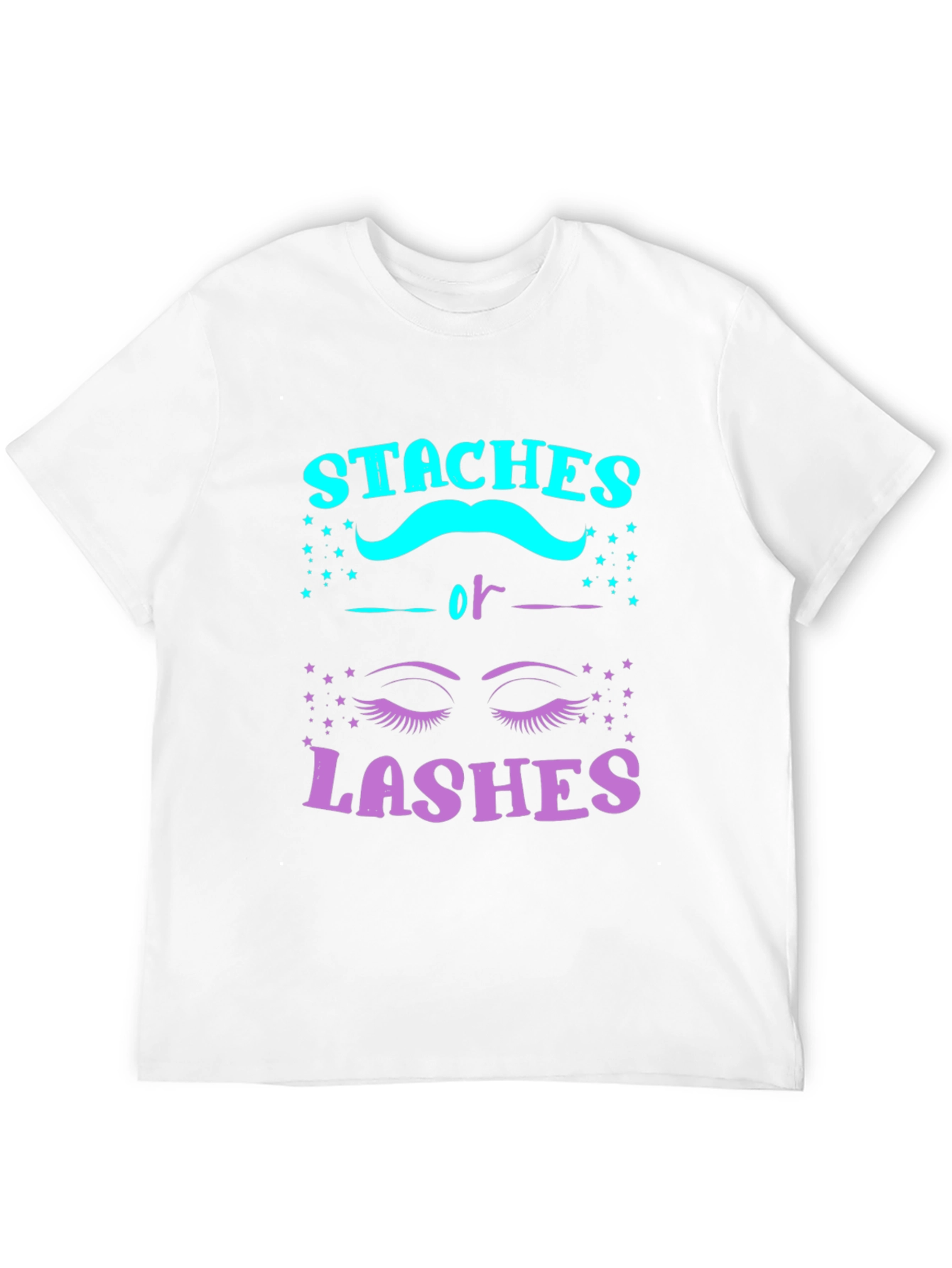Staches or Lashes Gender Reveal T-Shirt