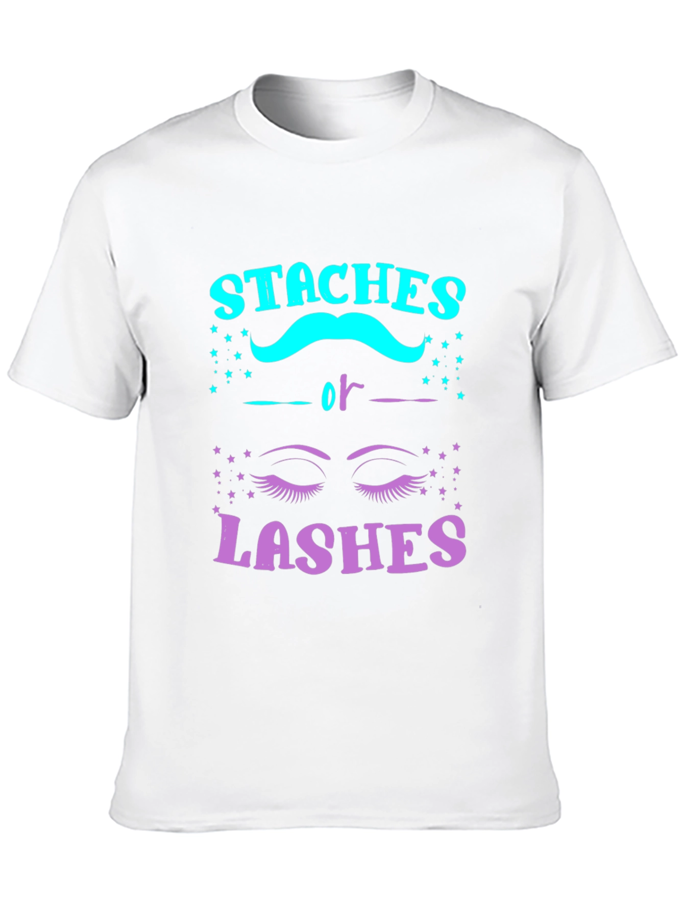 Staches or Lashes Gender Reveal T-Shirt