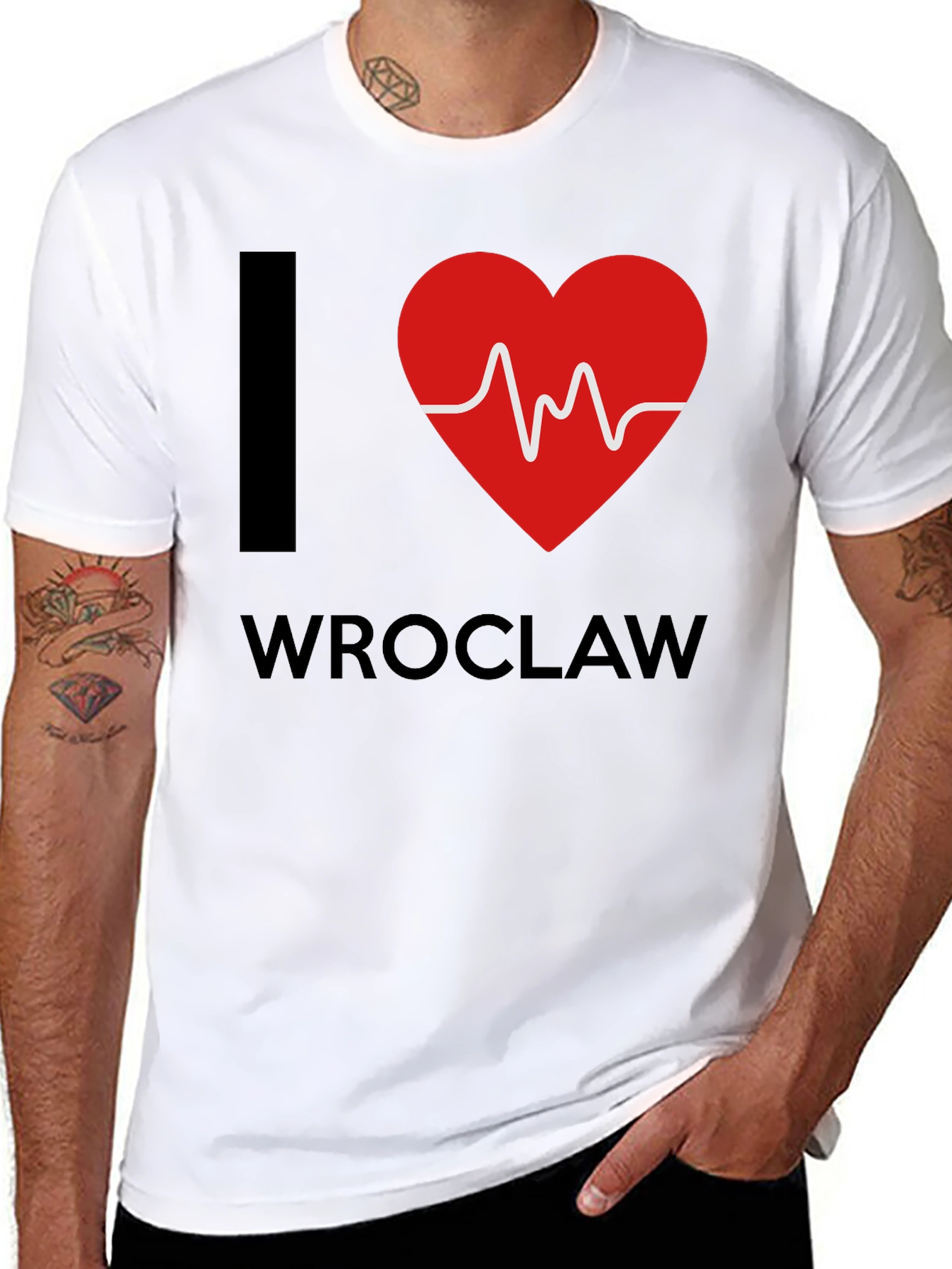 I Love Wroclaw Heartbeat T-Shirt
