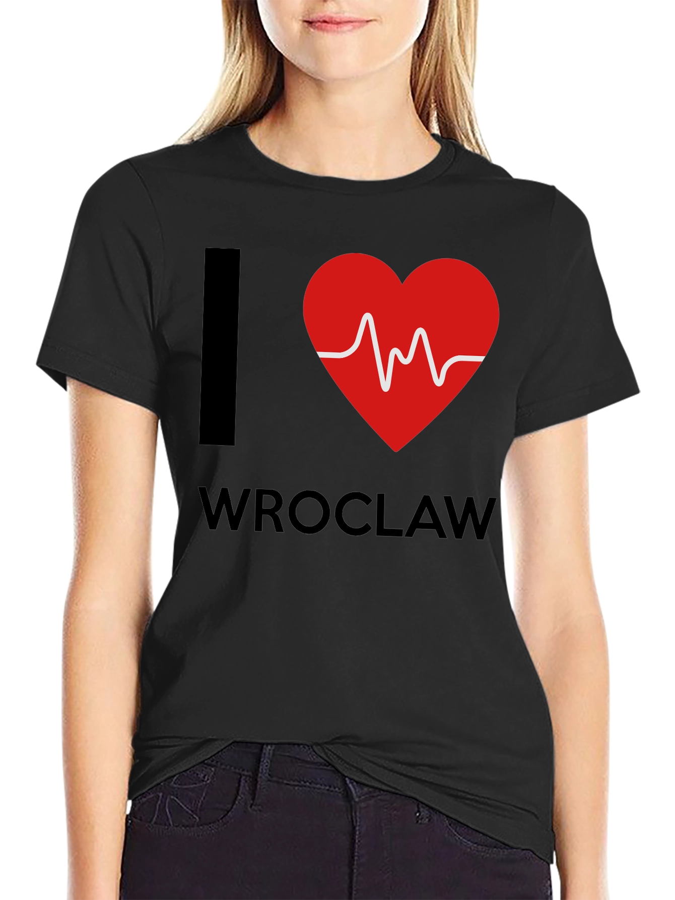 I Love Wroclaw Heartbeat T-Shirt