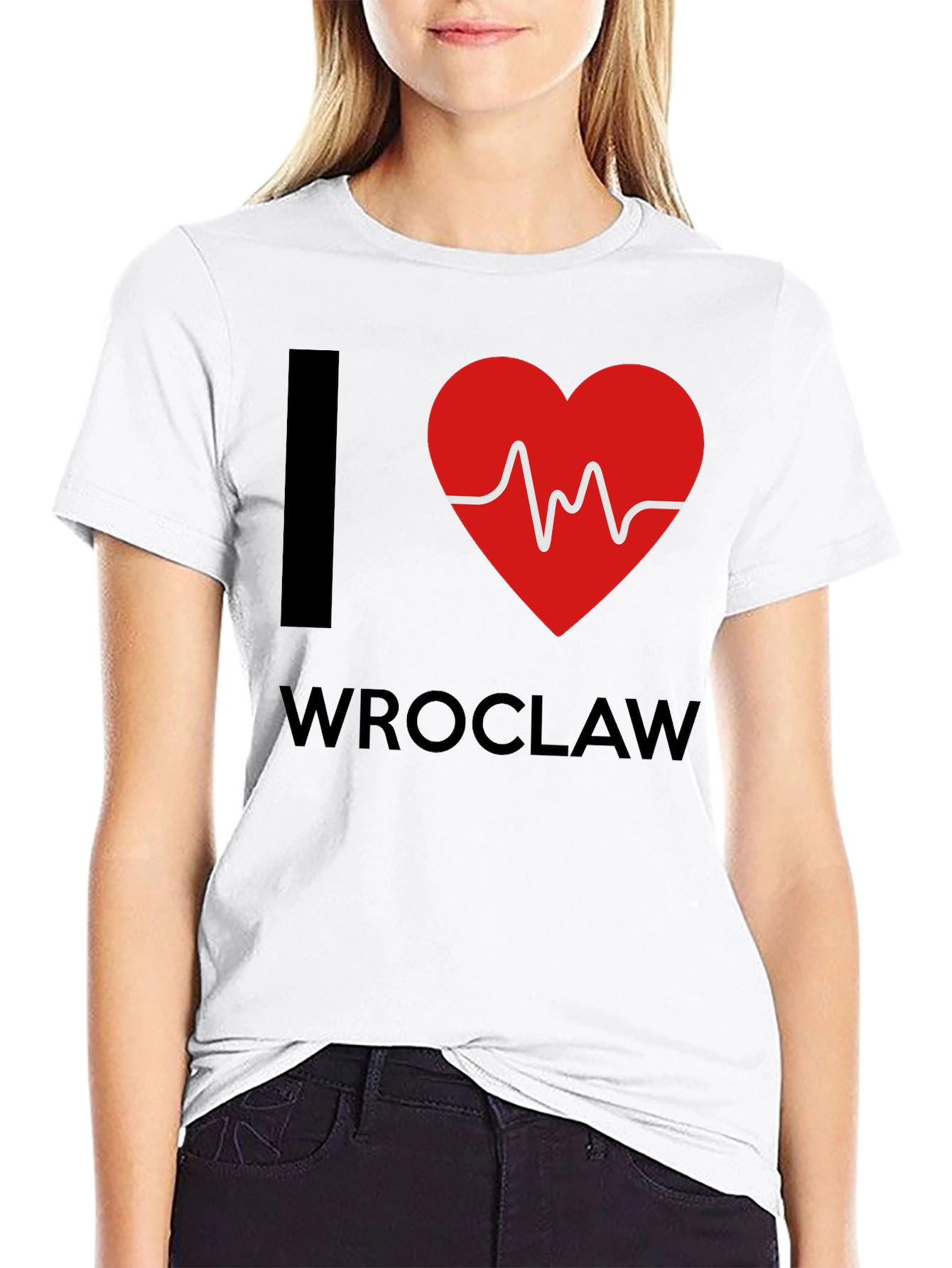 I Love Wroclaw Heartbeat T-Shirt