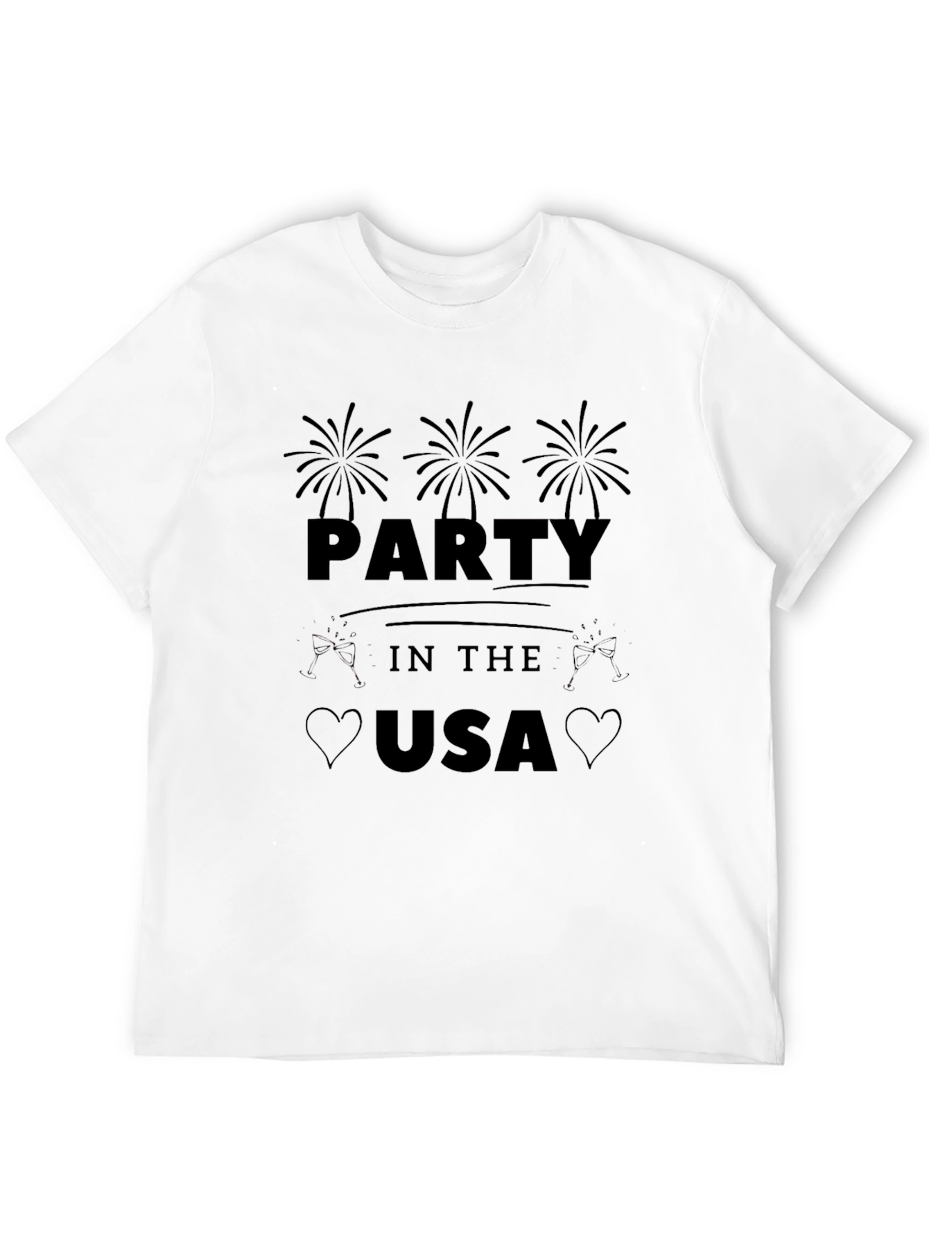 Party in the USA Black T-Shirt