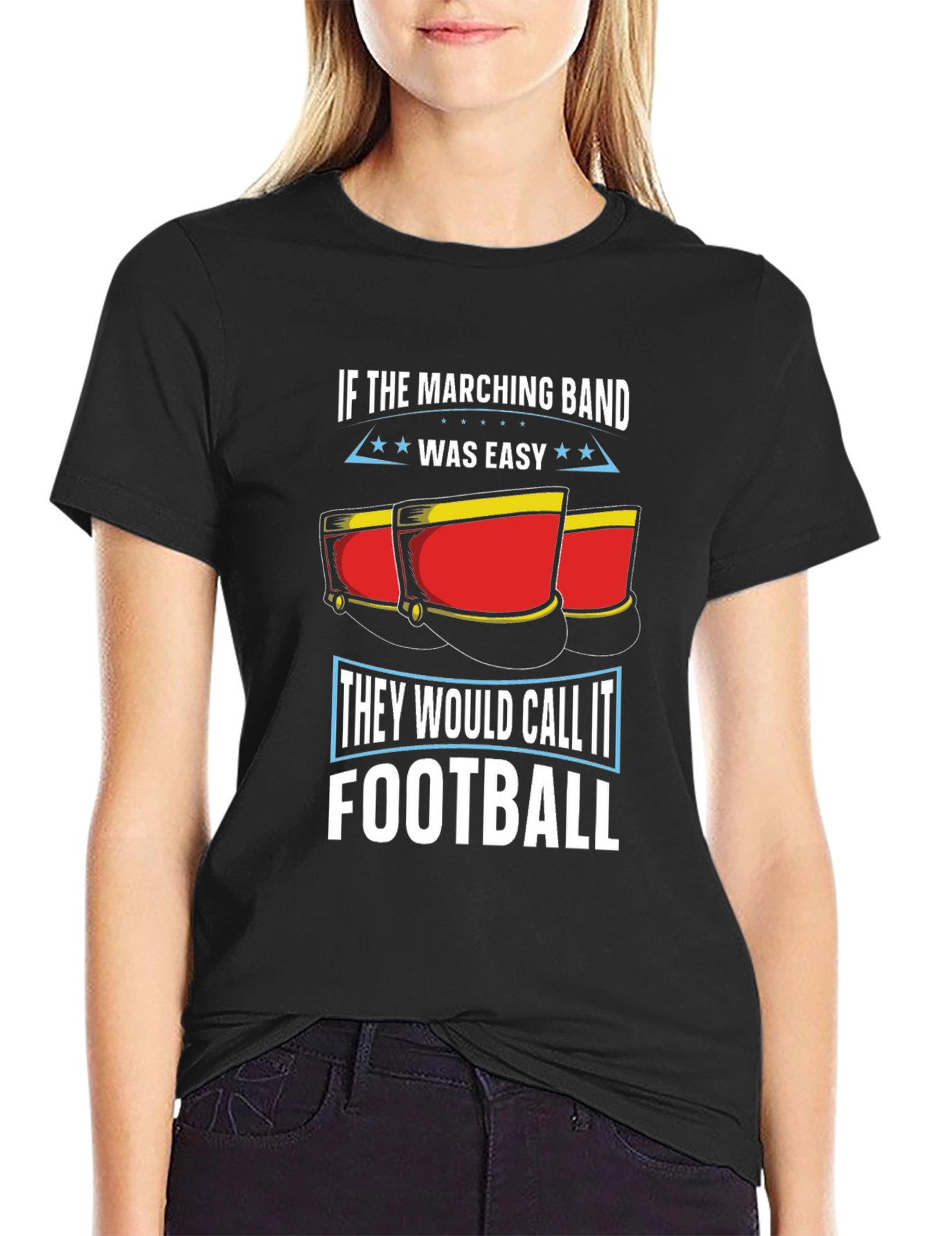 Marching Band Football T-Shirt