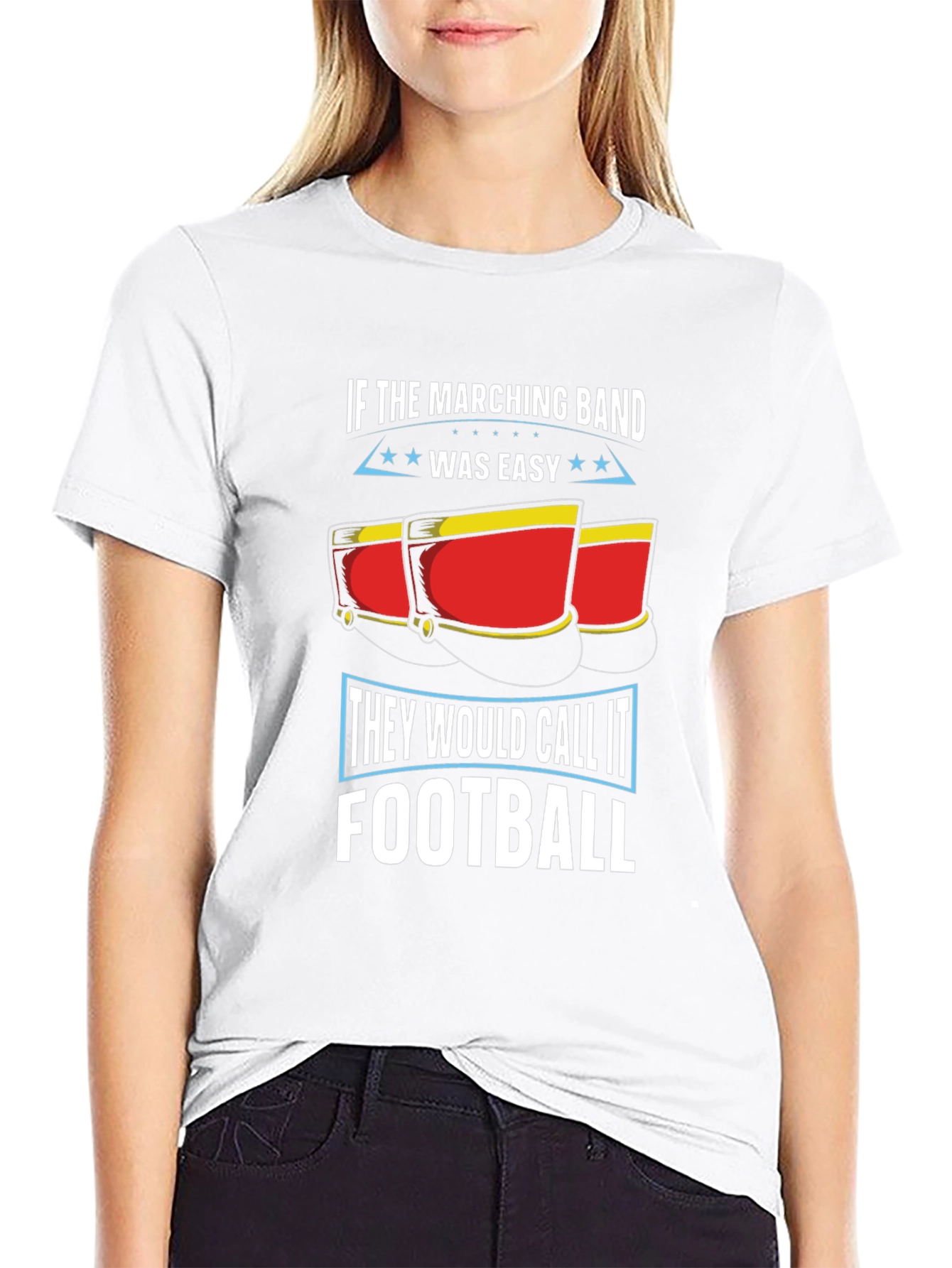 Marching Band Football T-Shirt