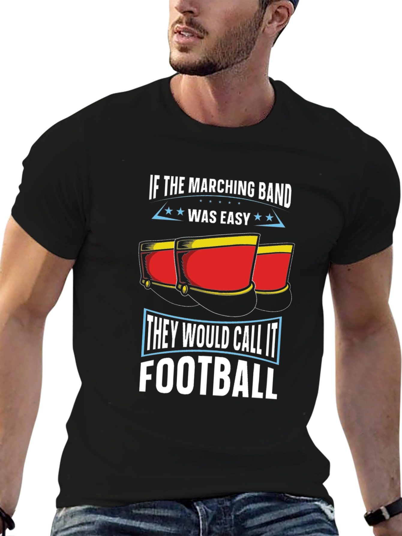 Marching Band Football T-Shirt