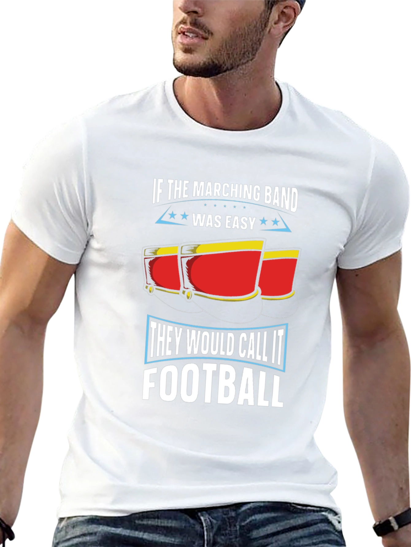 Marching Band Football T-Shirt