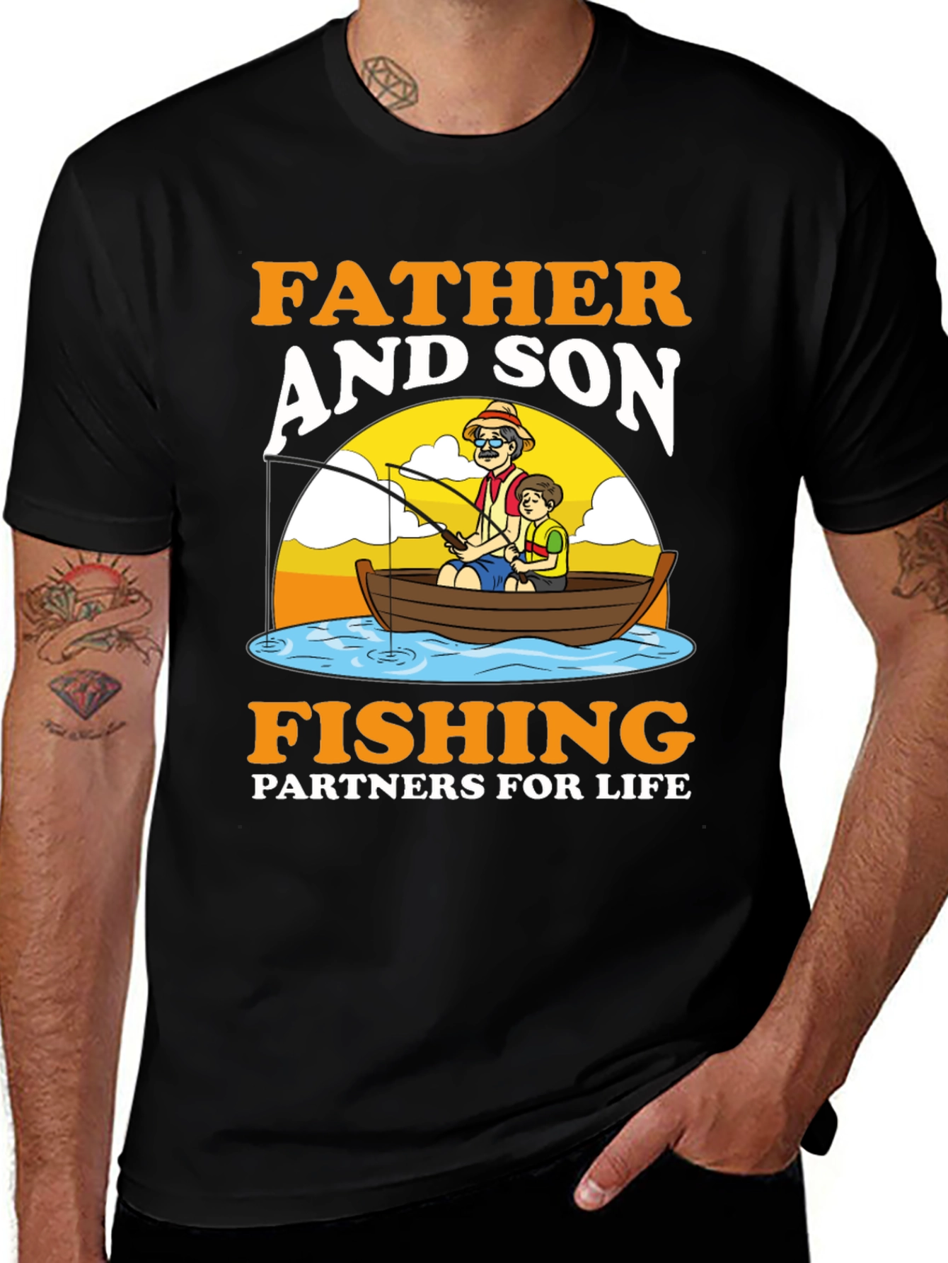 Father and Son Fishing Partners T-Shirt