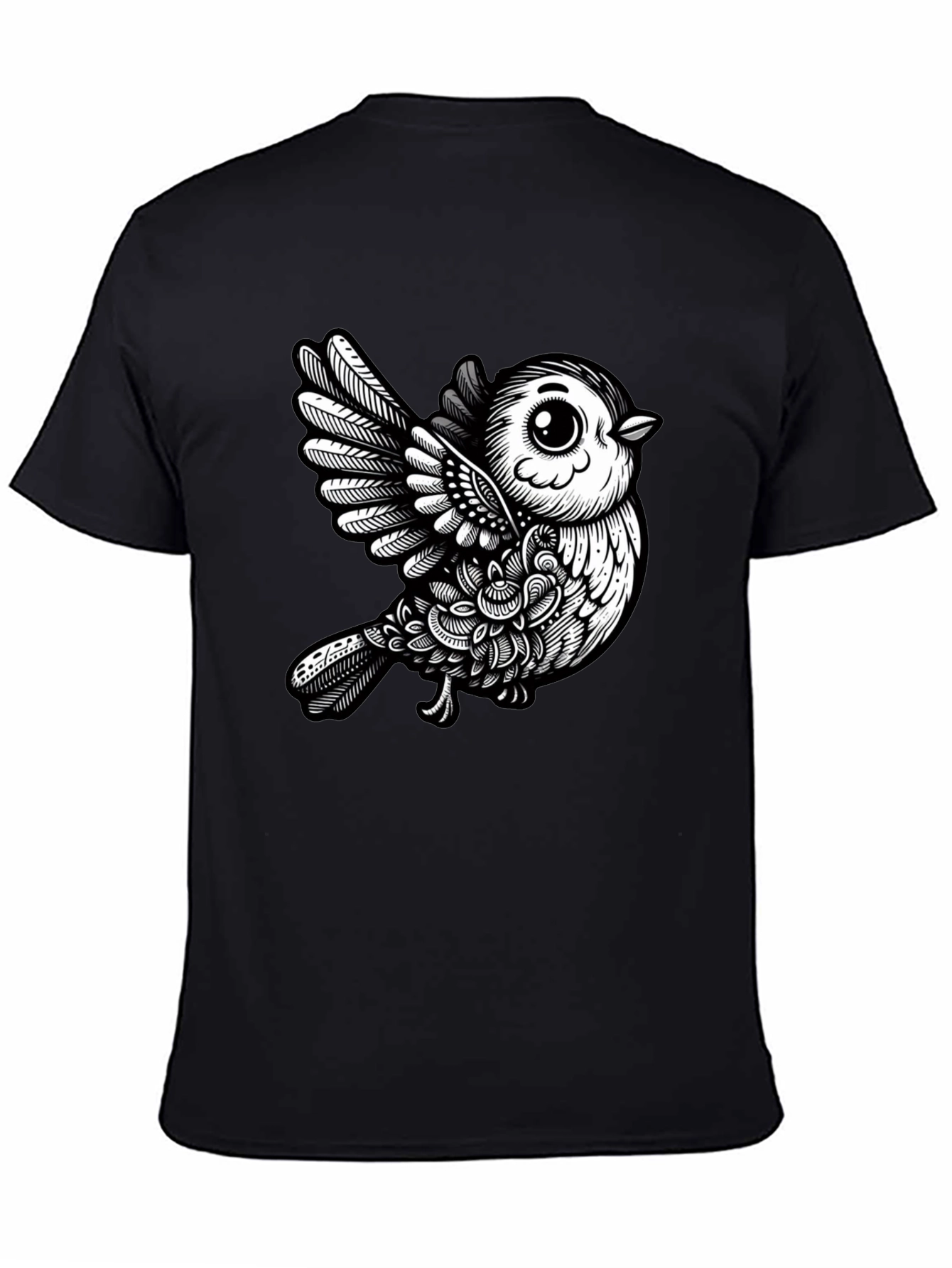 Black Bird Graphic Tee - Unique Design