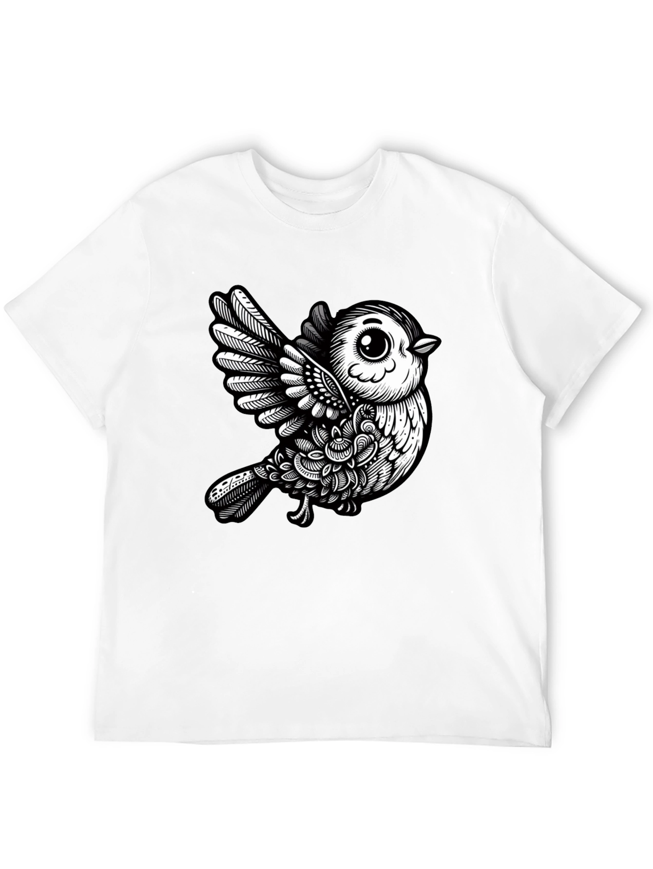 Black Bird Graphic Tee - Unique Design