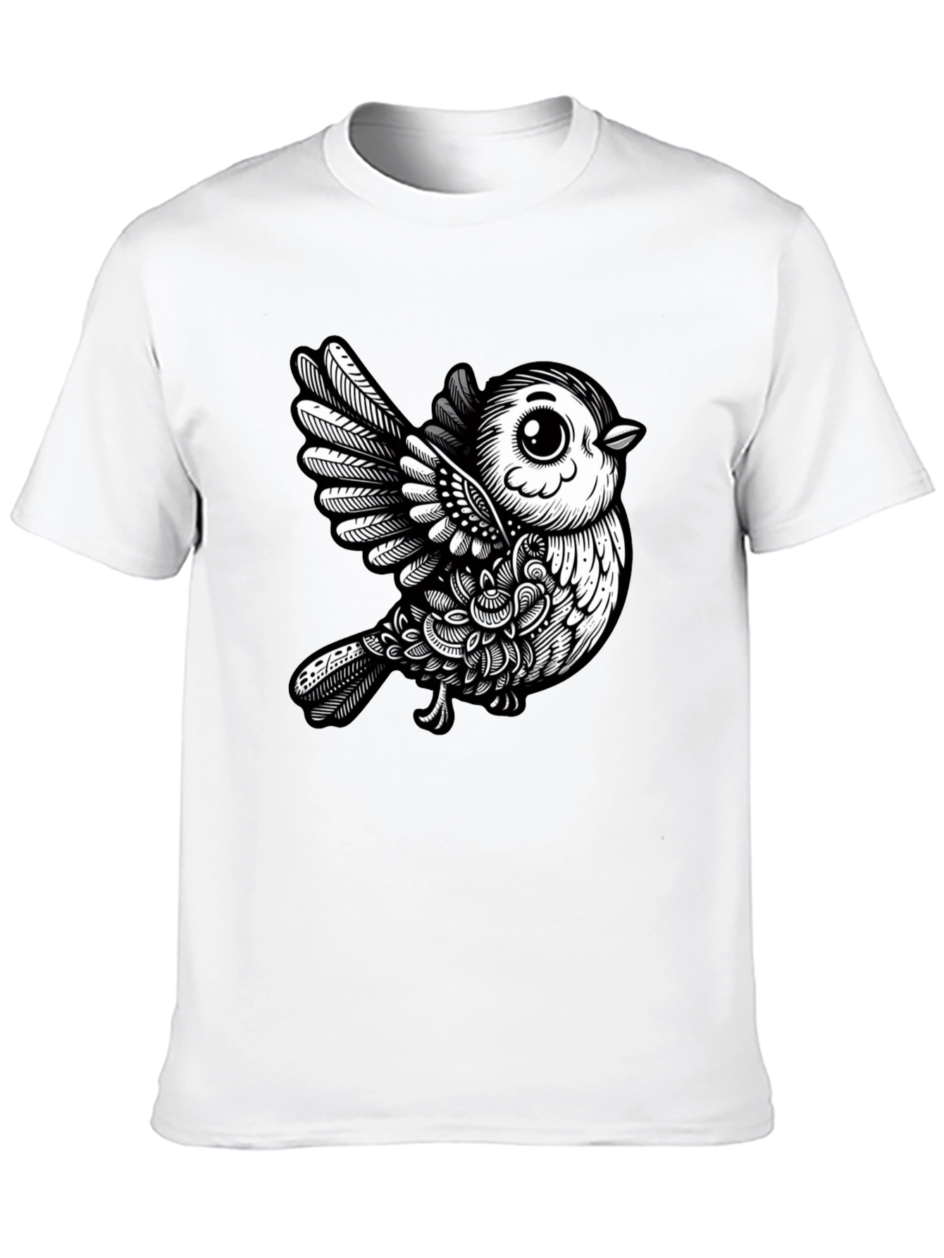 Black Bird Graphic Tee - Unique Design
