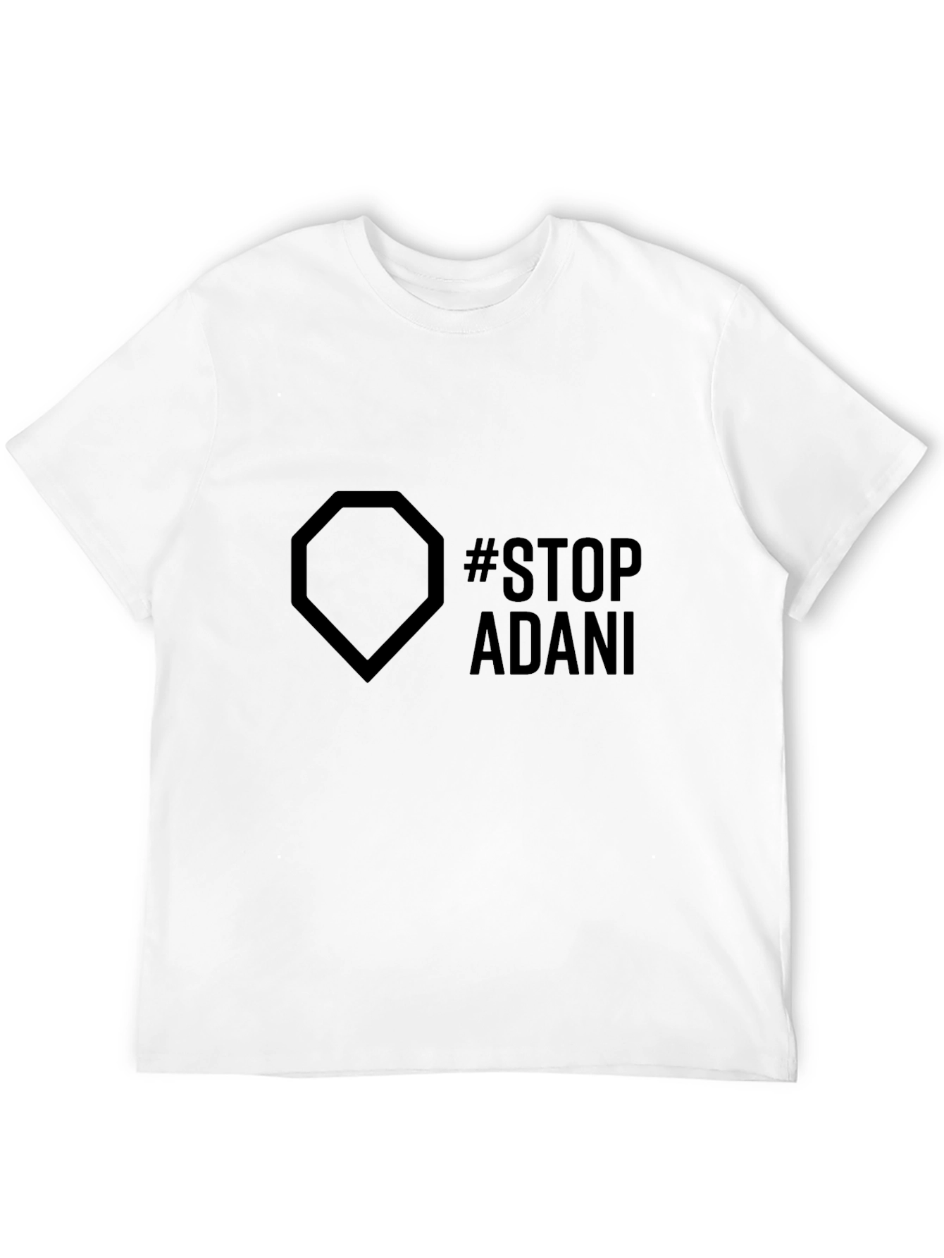 Stop Adani Black Graphic Tee - Protest Shirt