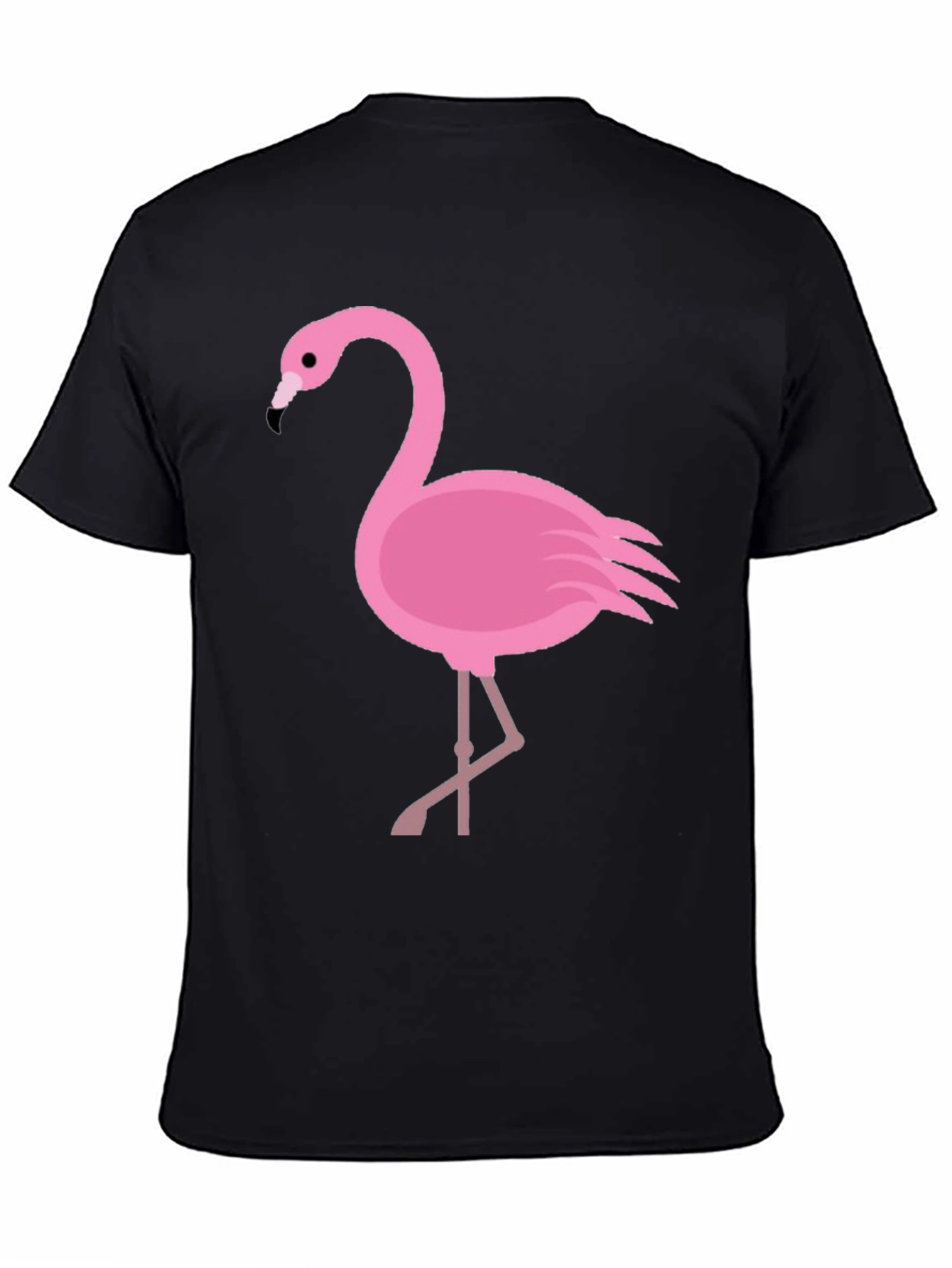 Flamingo Graphic Tee - Casual Black T-Shirt
