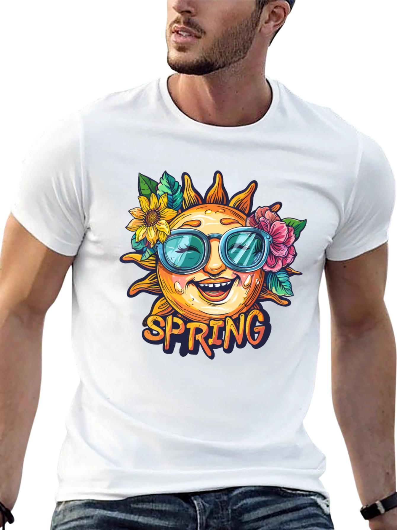 Spring Sun Graphic Tee - Floral Sunglasses