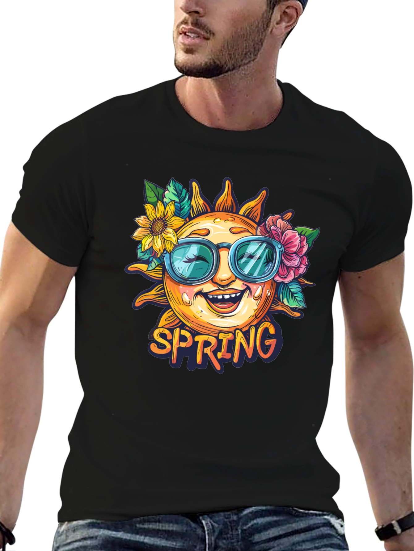 Spring Sun Graphic Tee - Floral Sunglasses