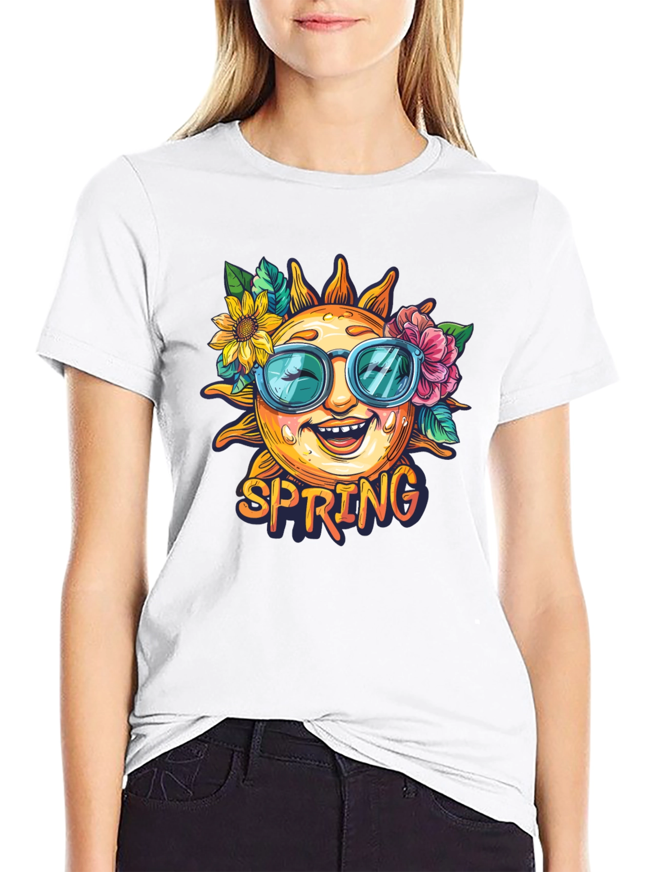Spring Sun Graphic Tee - Floral Sunglasses