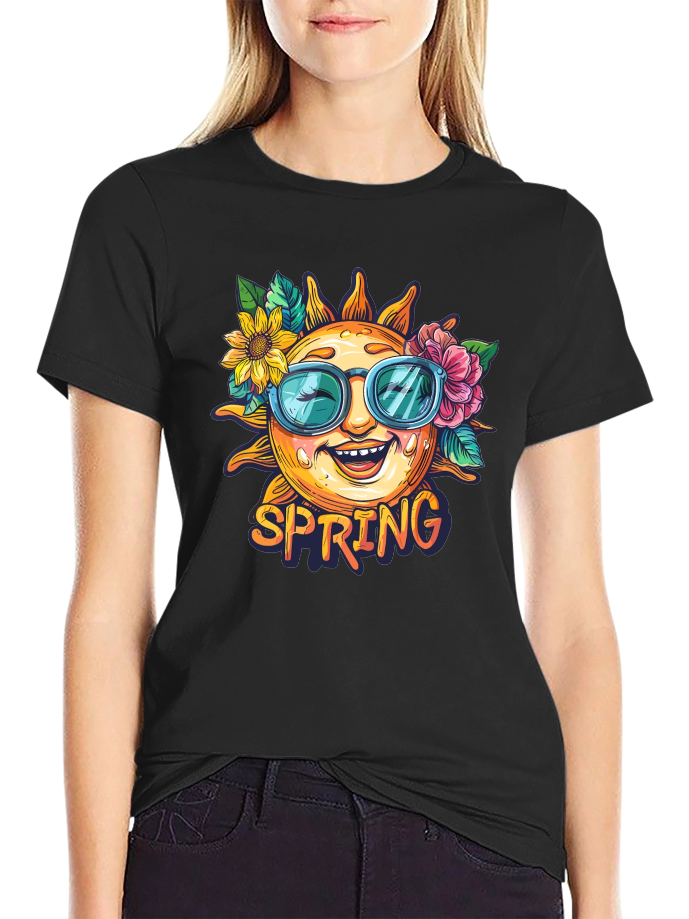 Spring Sun Graphic Tee - Floral Sunglasses