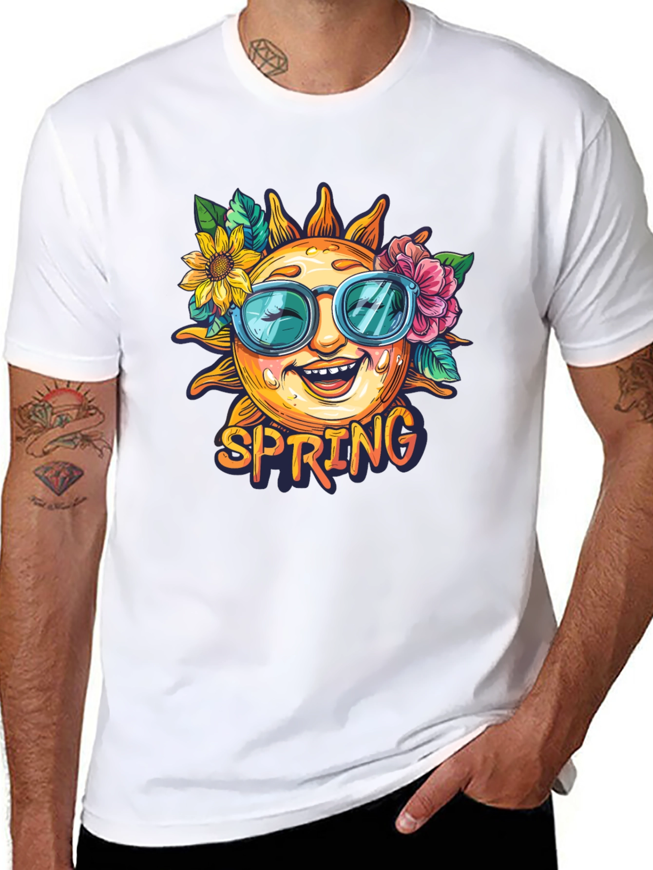 Spring Sun Graphic Tee - Floral Sunglasses