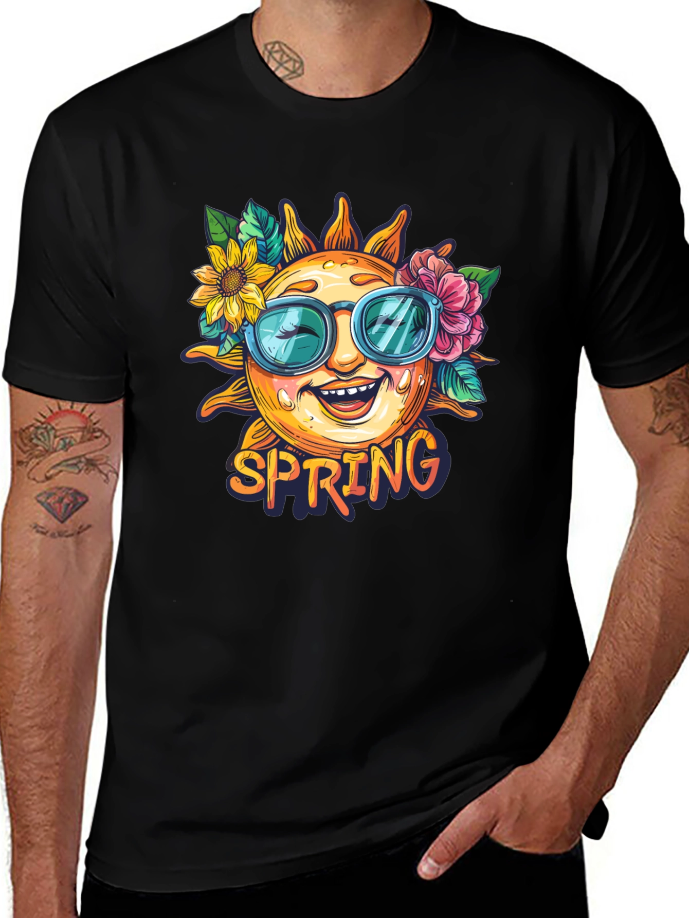 Spring Sun Graphic Tee - Floral Sunglasses
