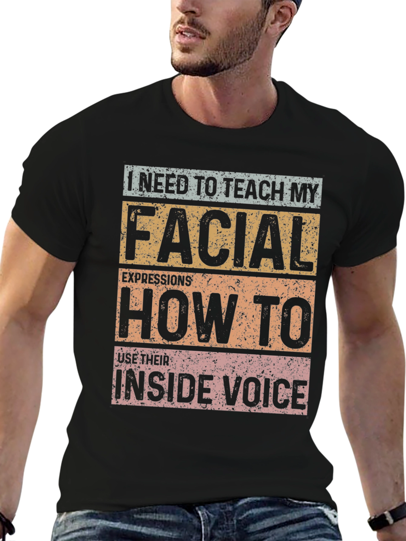 Funny Facial Expressions Inside Voice T-Shirt